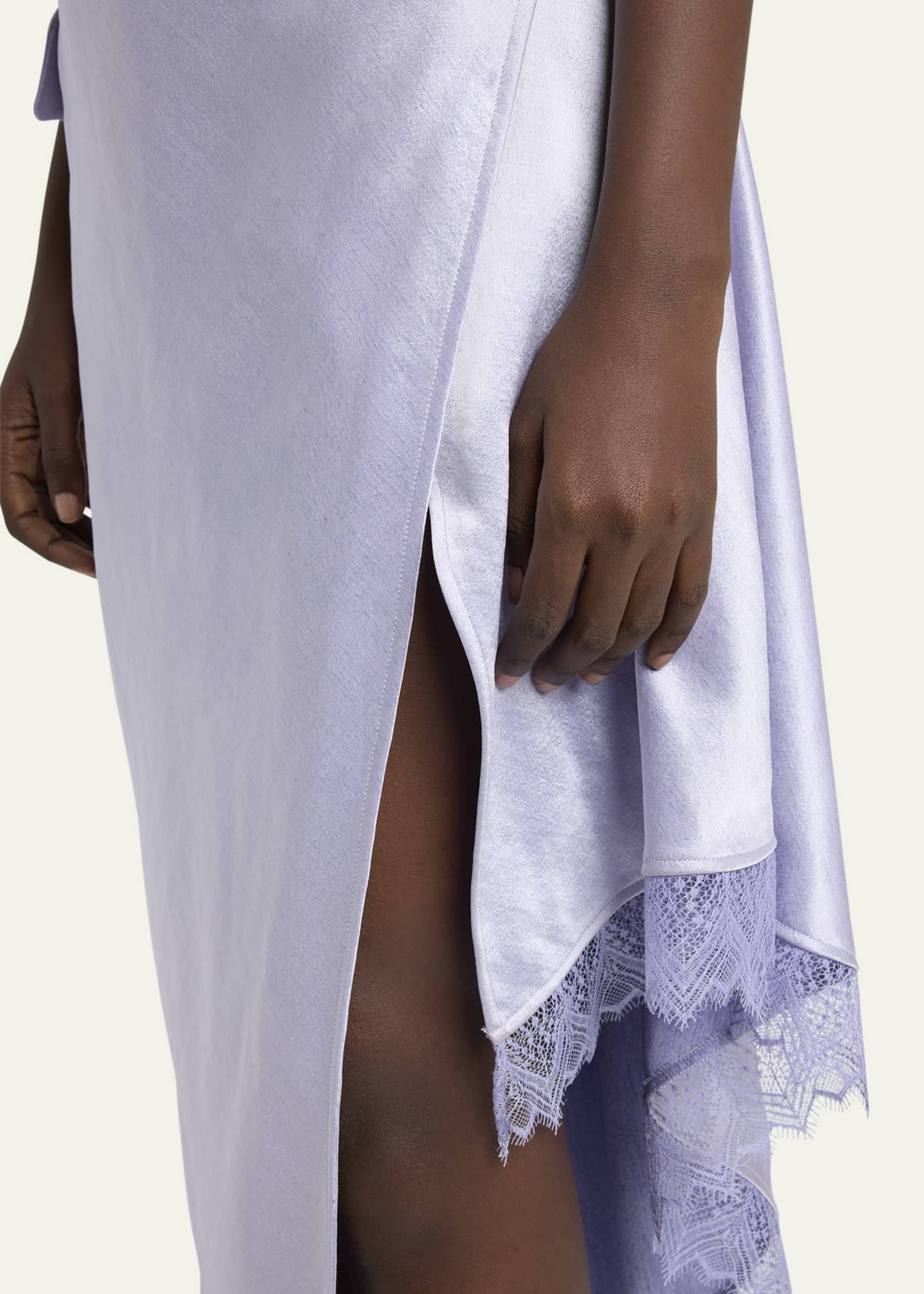 JW Anderson Asymmetric Lace Trim Layered Dress Image 5 of 5