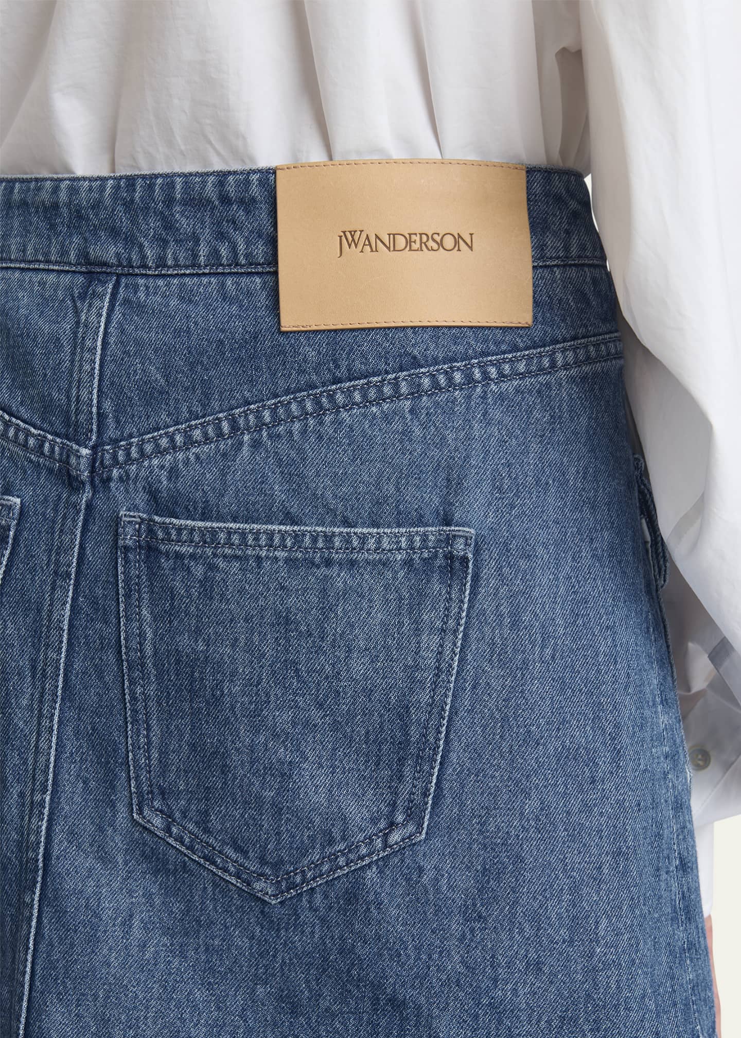 JW Anderson Patch Pocket Mini Denim Skirt - Bergdorf Goodman
