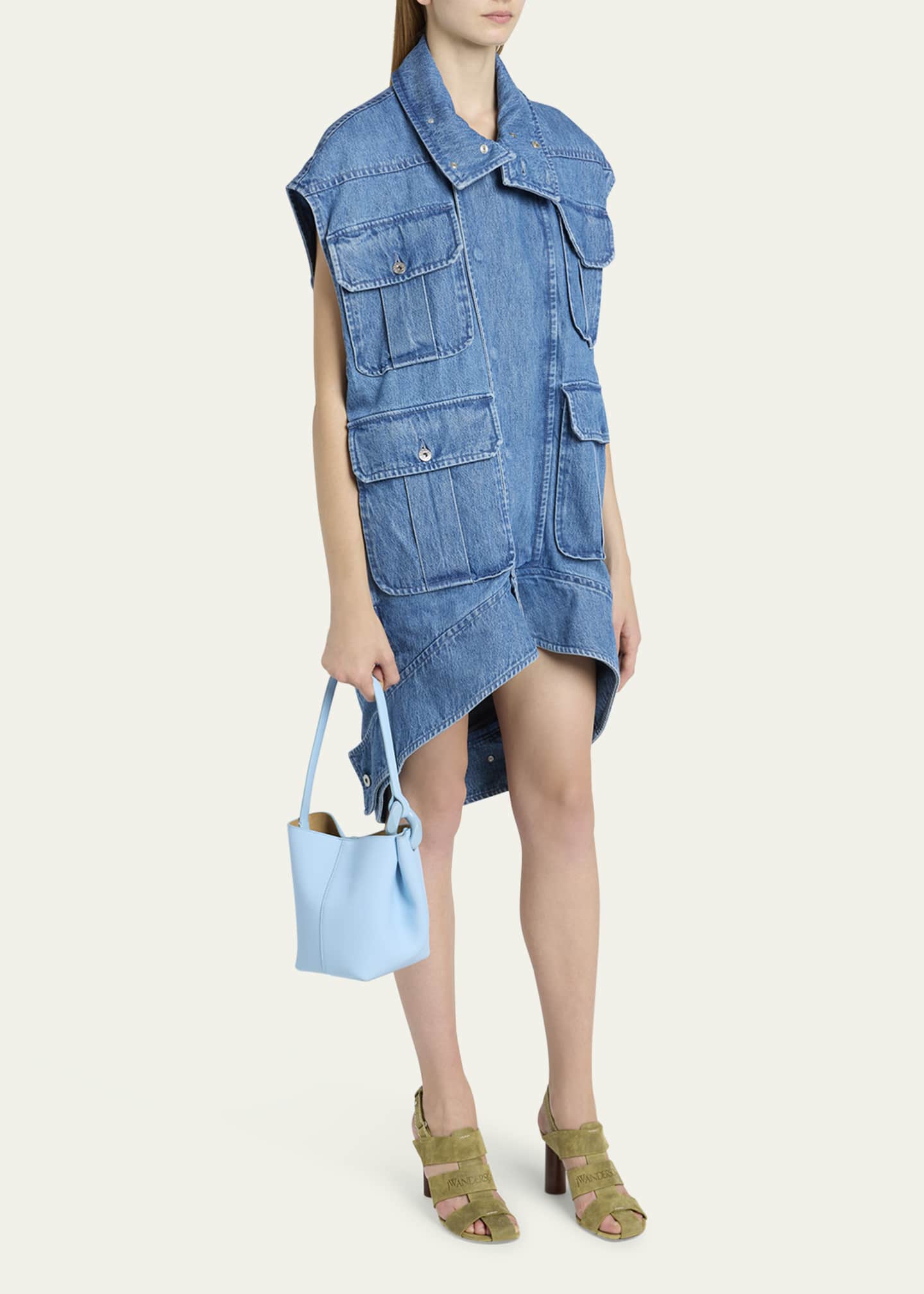 JW Anderson Corner Small Leather Bucket Bag Image 5 of 6