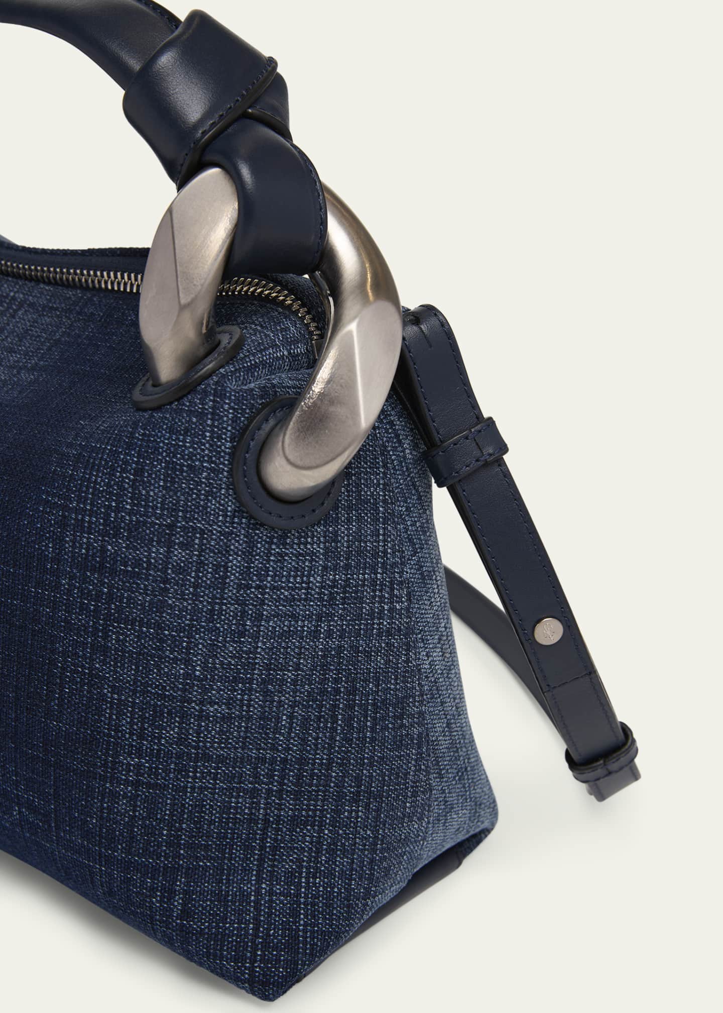 JW Anderson Corner Acid Wash Denim Crossbody Bag Image 6 of 6