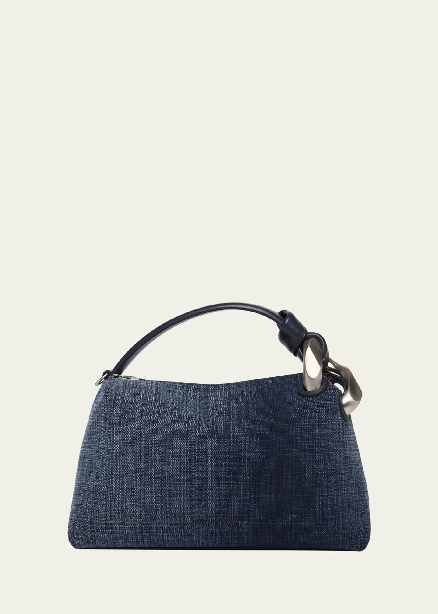 JW Anderson Corner Acid Wash Denim Crossbody Bag Image 1 of 6