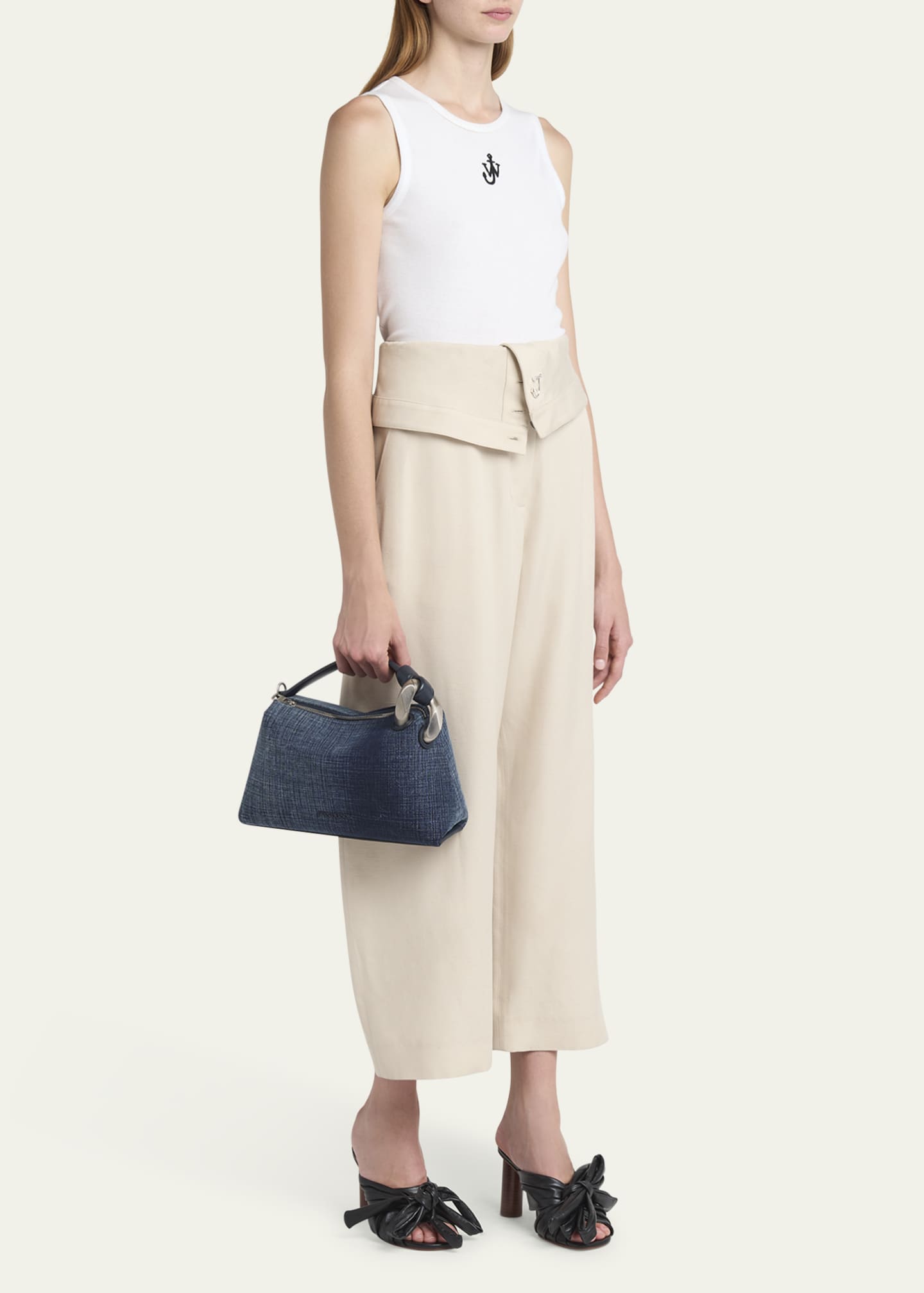 JW Anderson Corner Acid Wash Denim Crossbody Bag Image 5 of 6