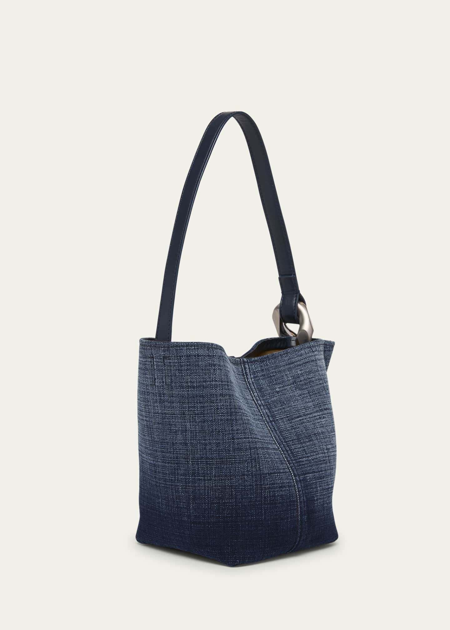 JW Anderson Corner Small Acid Wash Denim Bucket Bag Image 3 of 6