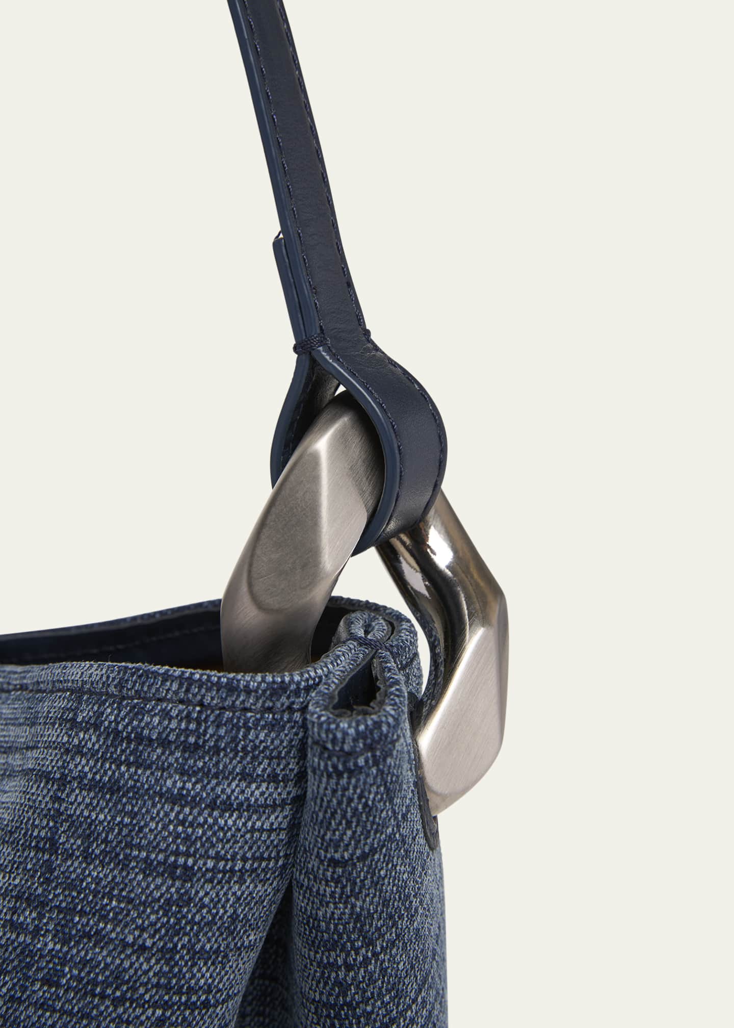 JW Anderson Corner Small Acid Wash Denim Bucket Bag Image 6 of 6