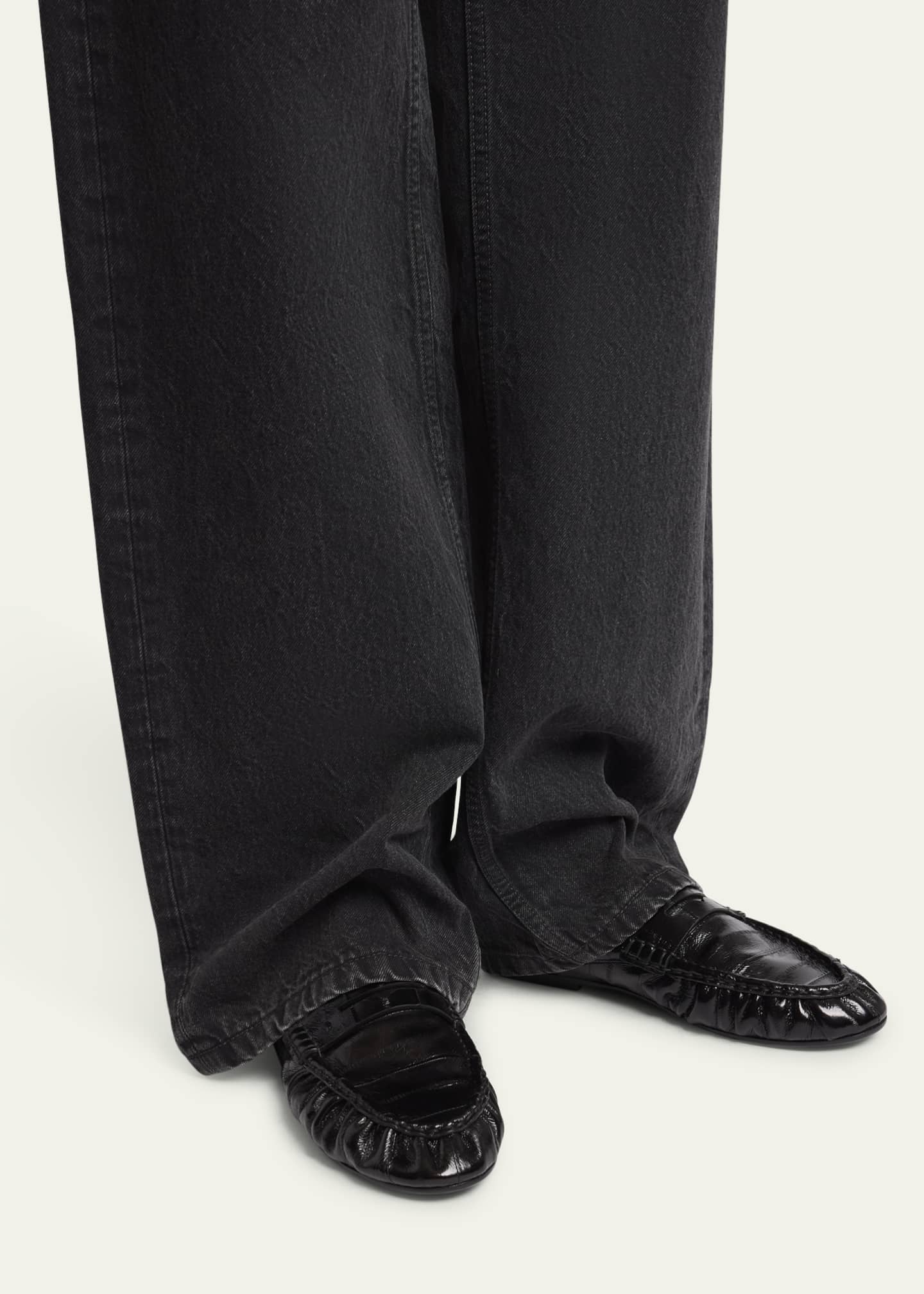 Saint Laurent Le Loafer Embossed Mules Image 3 of 5