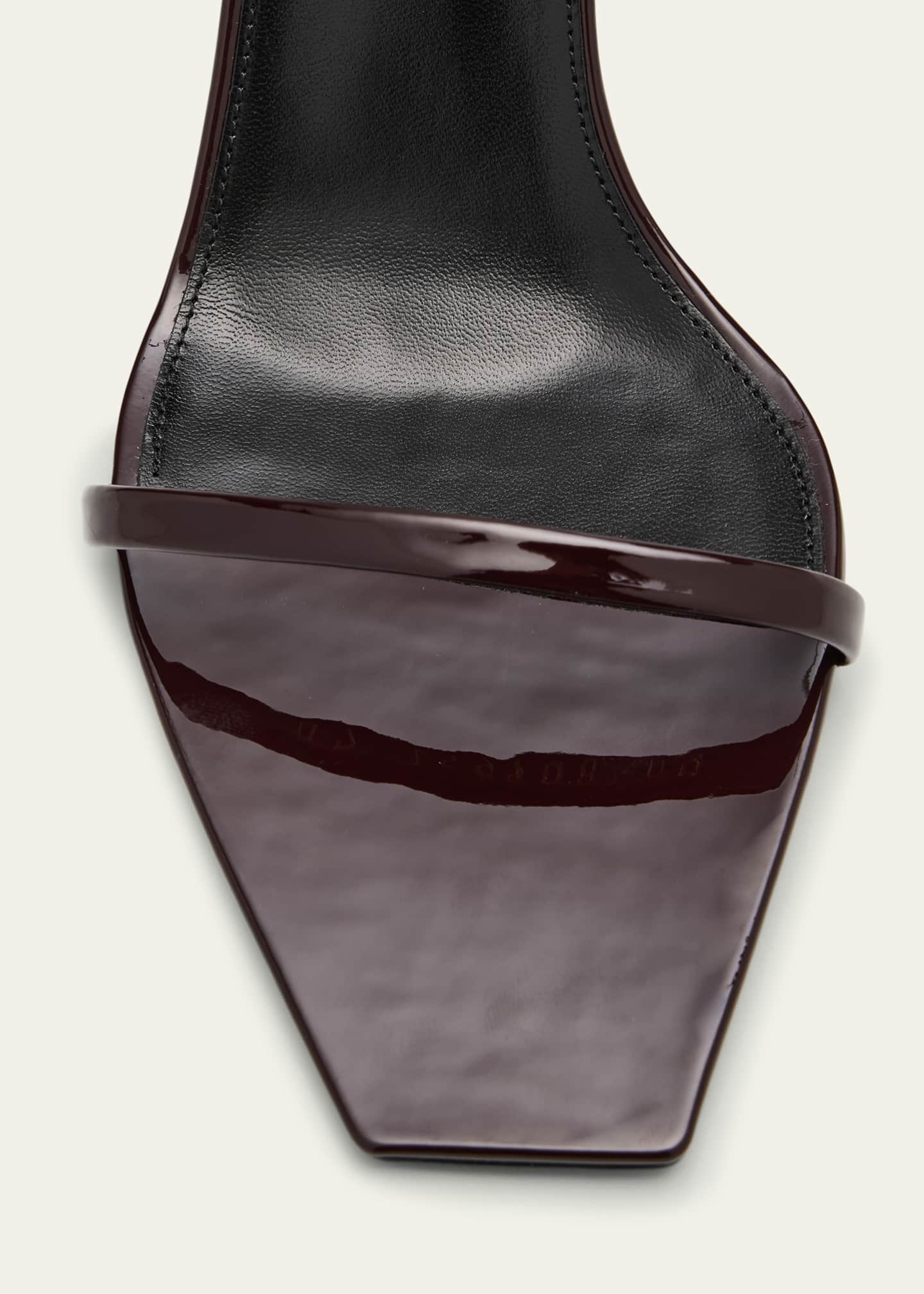 Saint Laurent Lee Leather Ankle-Strap Sandals Image 6 of 6