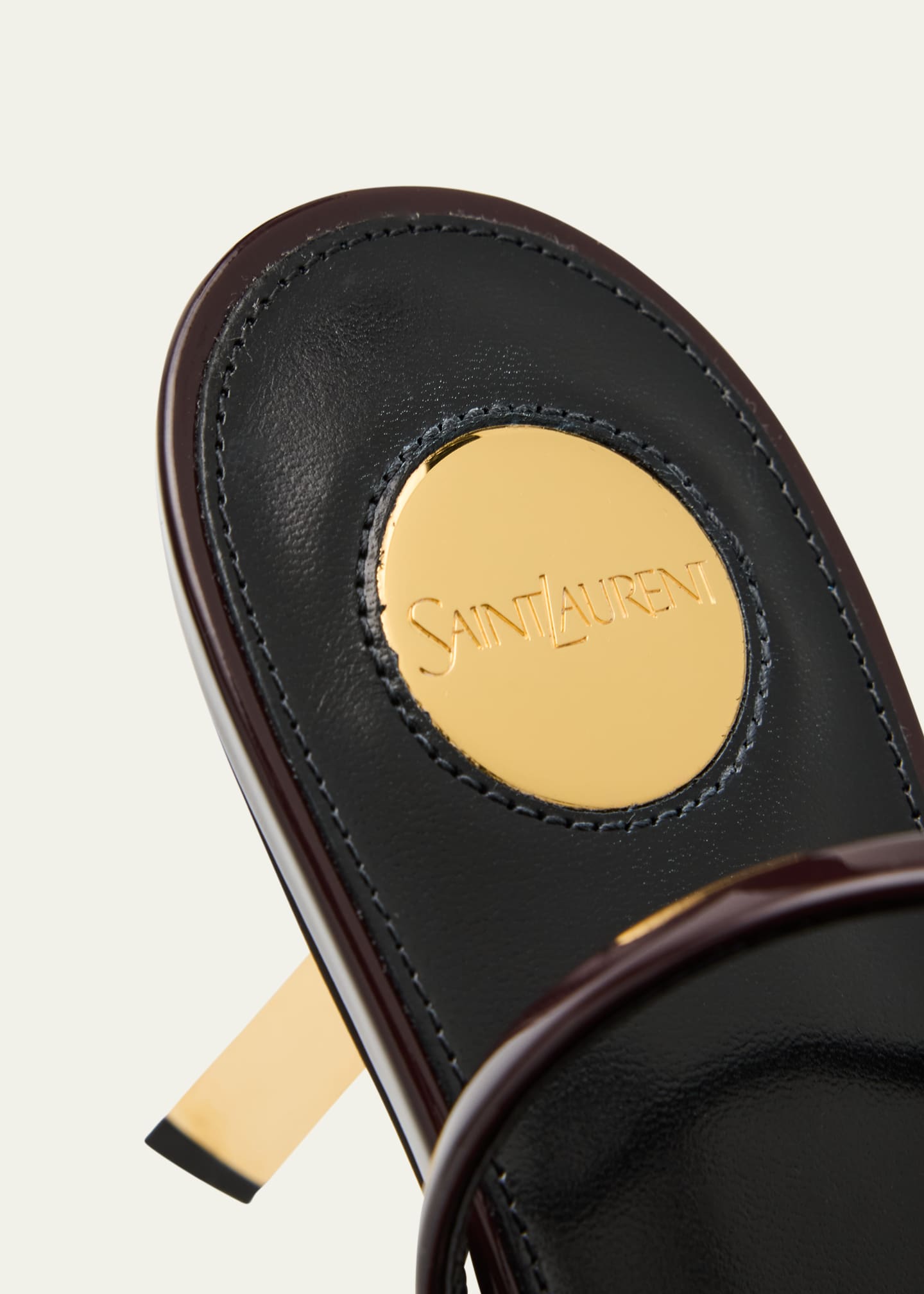 Saint Laurent Lee Leather Ankle-Strap Sandals Image 5 of 6