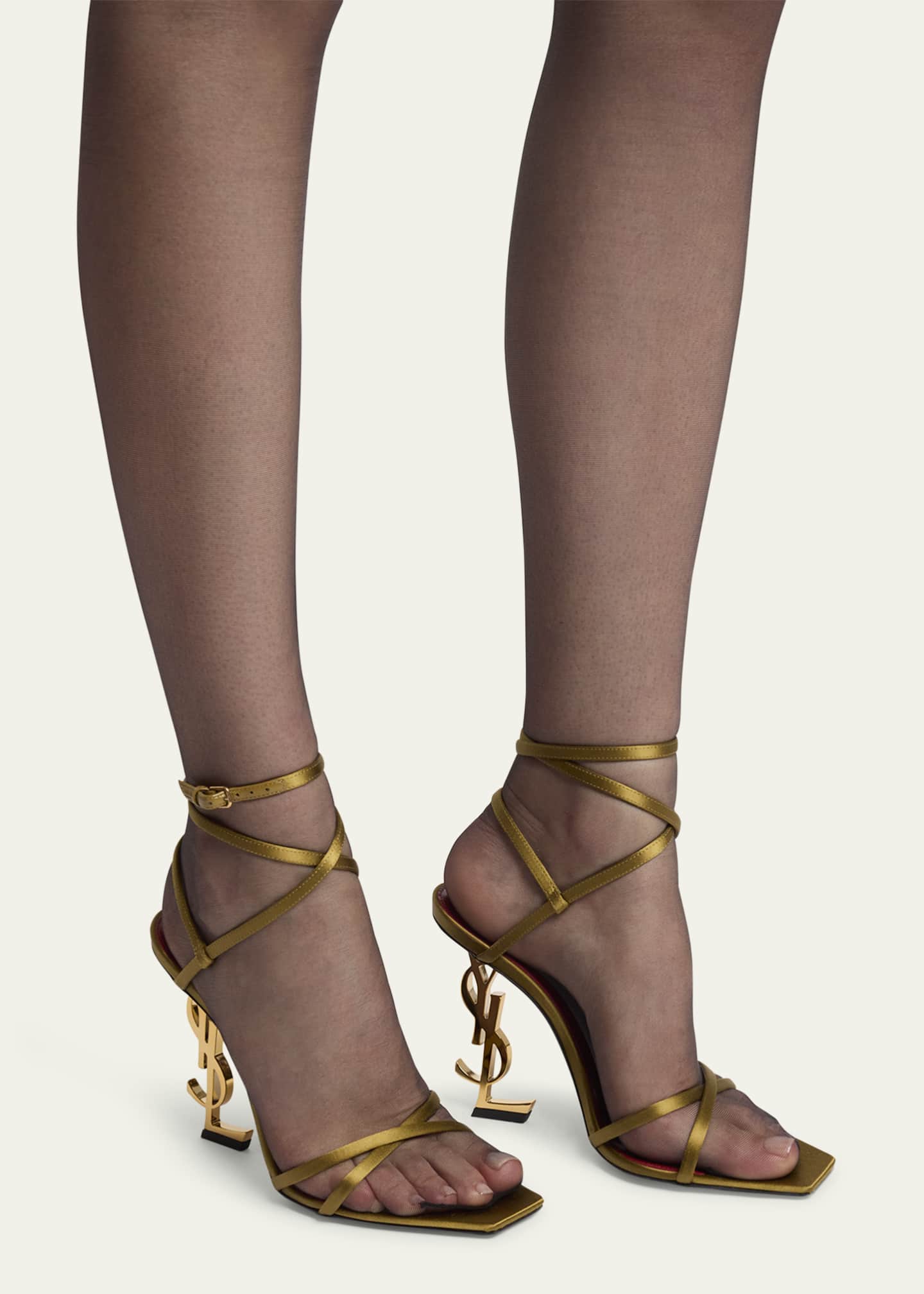Saint laurent gold heels online