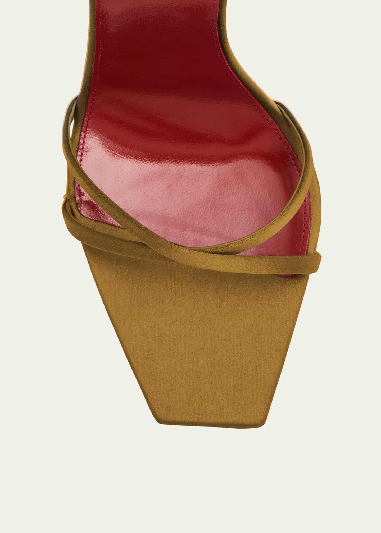 Saint Laurent Opyum YSL Logo-Heel Wrap-Ankle Sandals with Golden Hardware Image 6 of 6