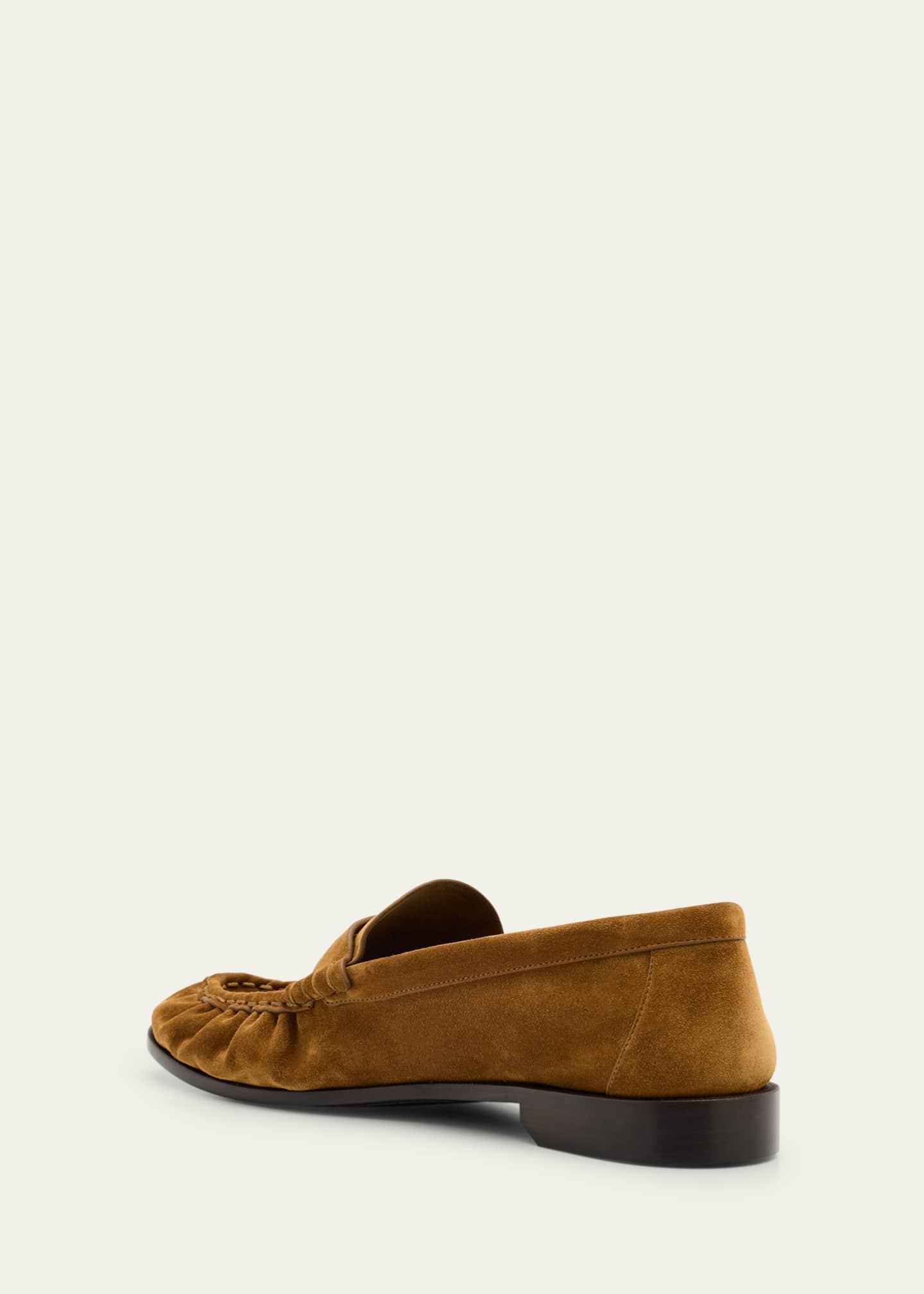 Saint Laurent Men's Limited Edition Suede YSL Penny Loafers Image 4 of 6