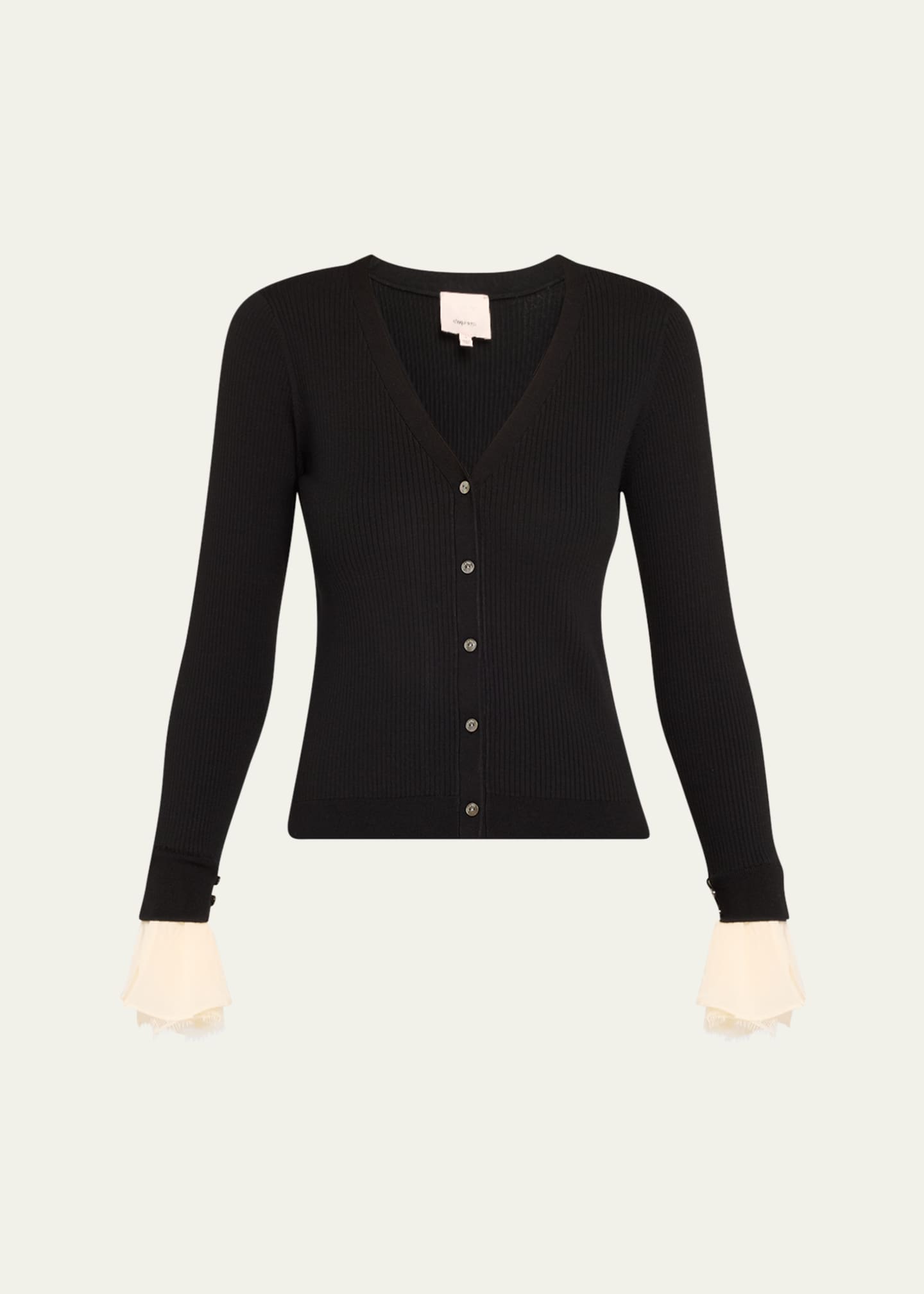Cinq a Sept Bernadette Ribbed Cardigan Image 1 of 5