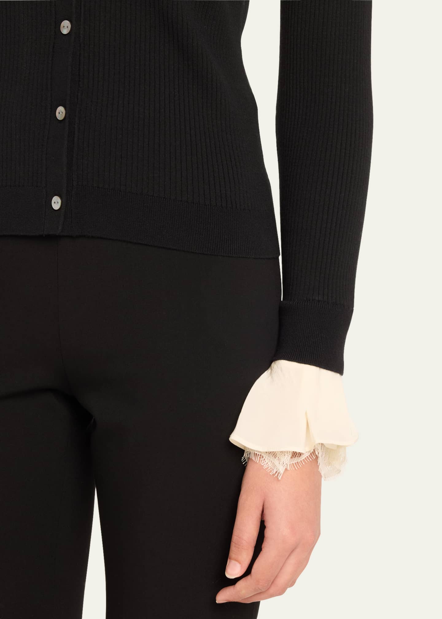 Cinq a Sept Bernadette Ribbed Cardigan Image 5 of 5