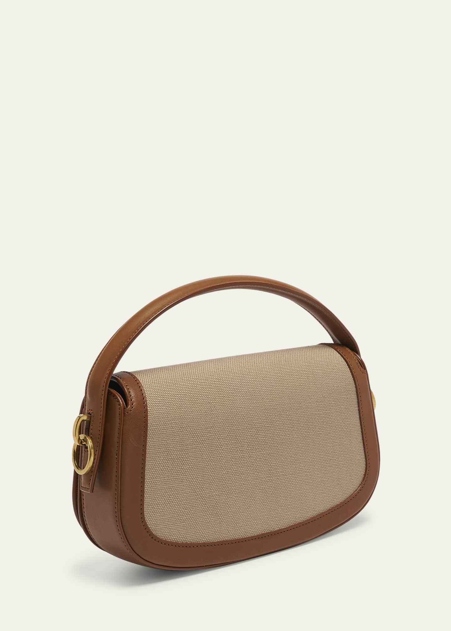Saint Laurent Voltaire YSL Shoulder Bag in Canvas and Leather Image 3 of 4