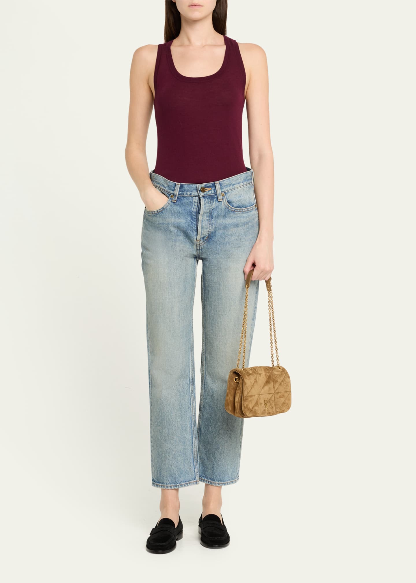 Saint Laurent Jamie 4.3 Mini YSL Chain Shoulder Bag in Quilted
