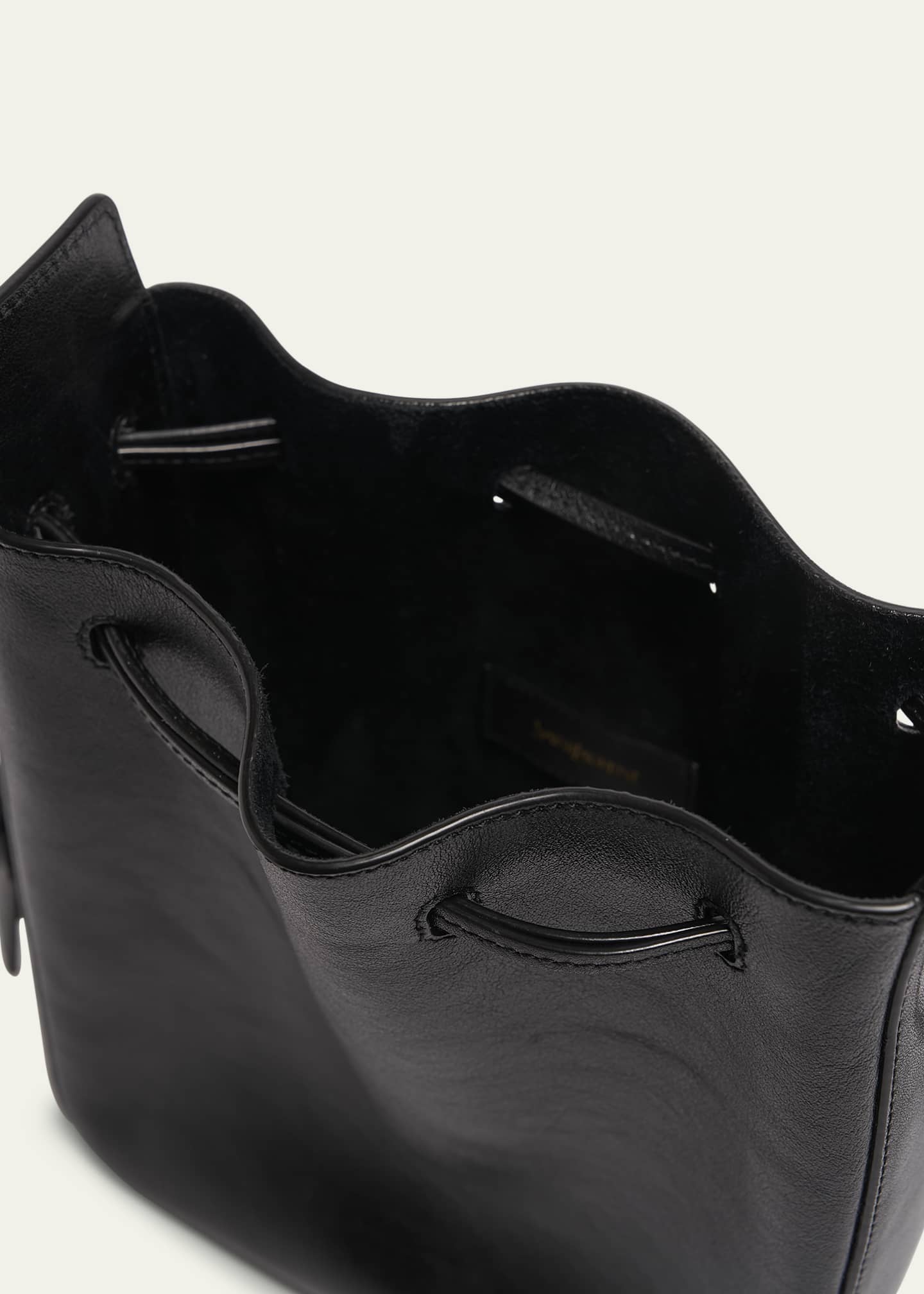 Saint Laurent Small YSL Bucket Bag in Calfskin Image 3 of 3