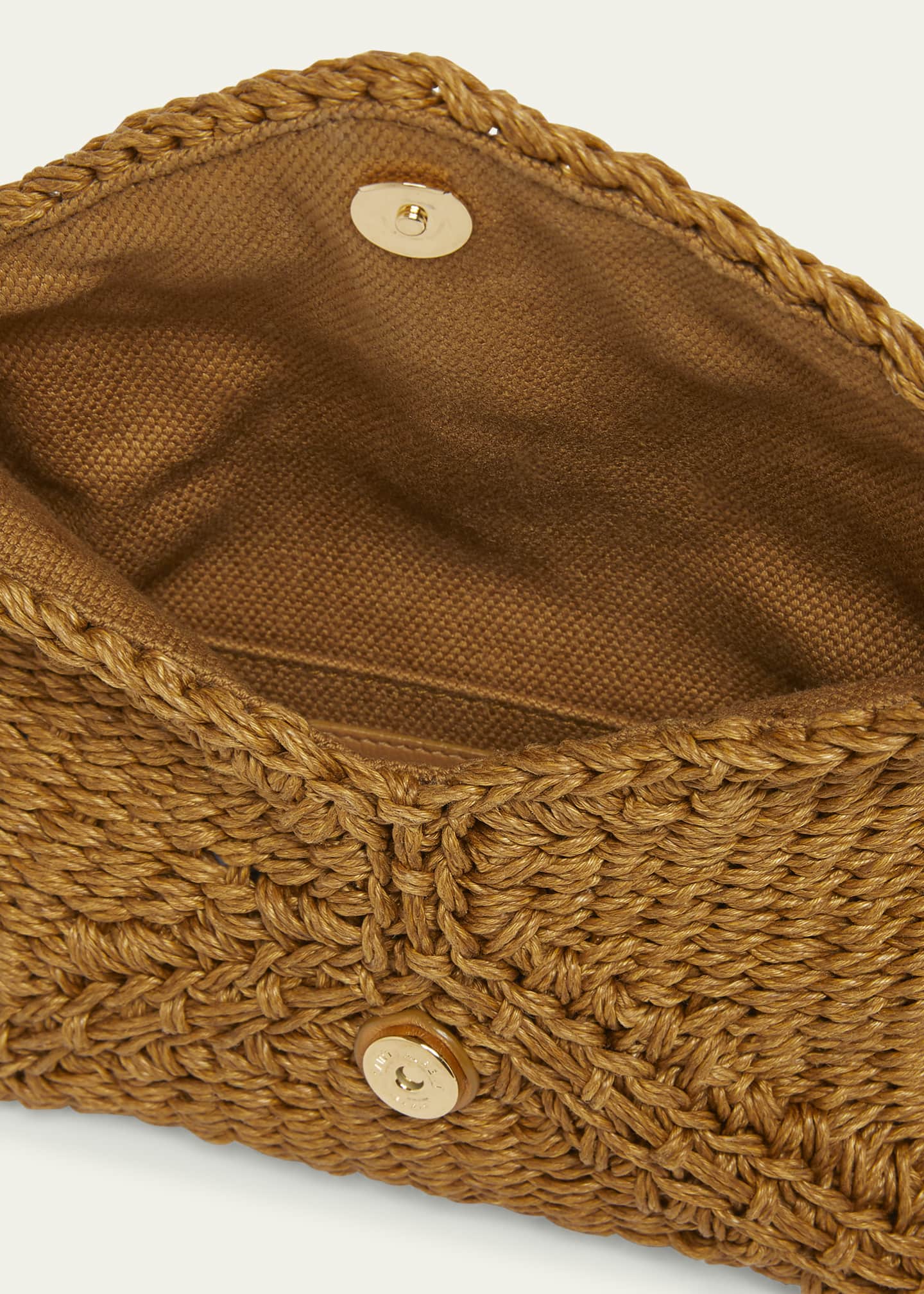 Saint Laurent Cassandre Small YSL Pouch Clutch Bag in Raffia Image 4 of 5