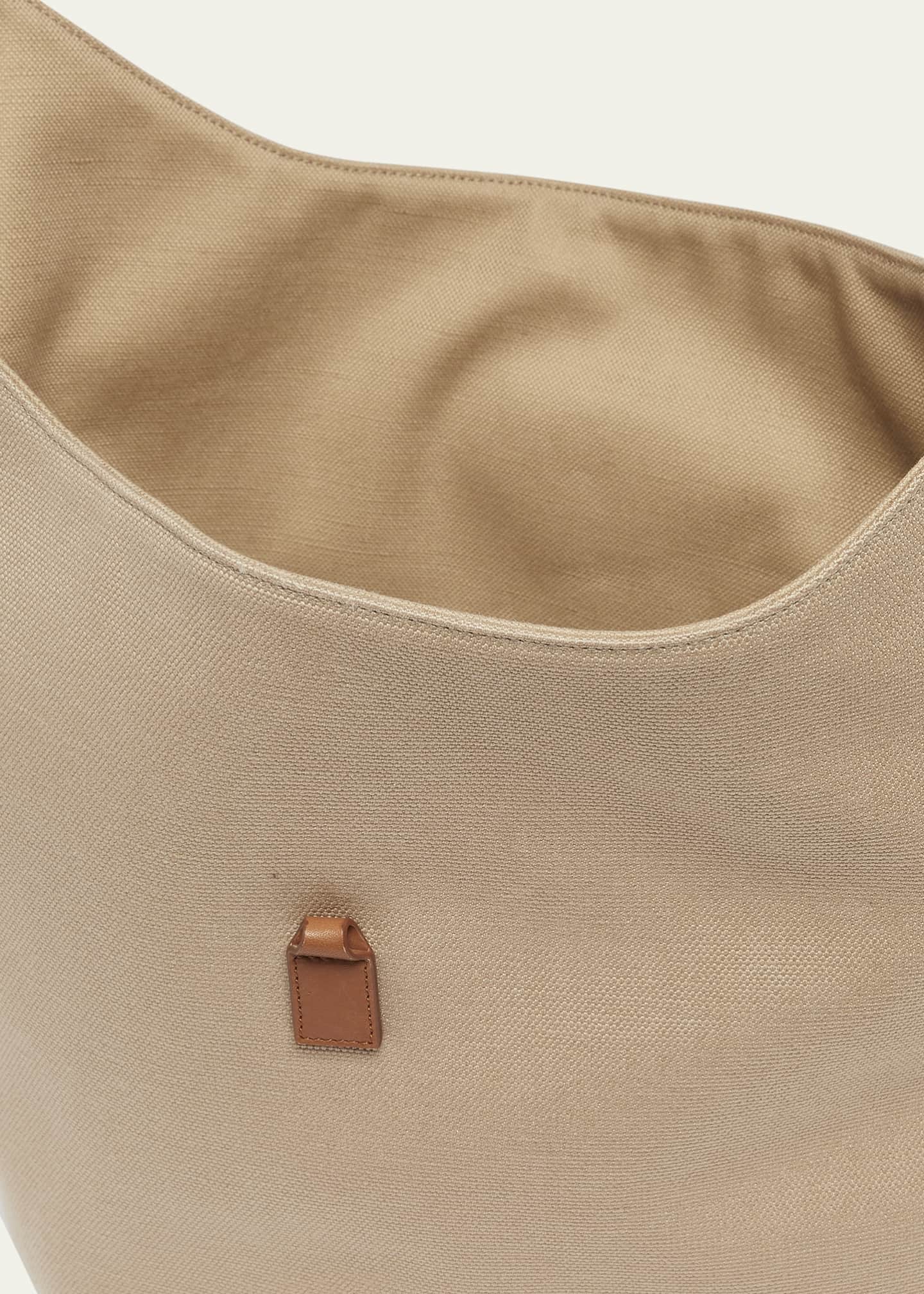 Saint Laurent Le 5 A 7 YSL Hobo Bag in Canvas and Leather Image 4 of 5