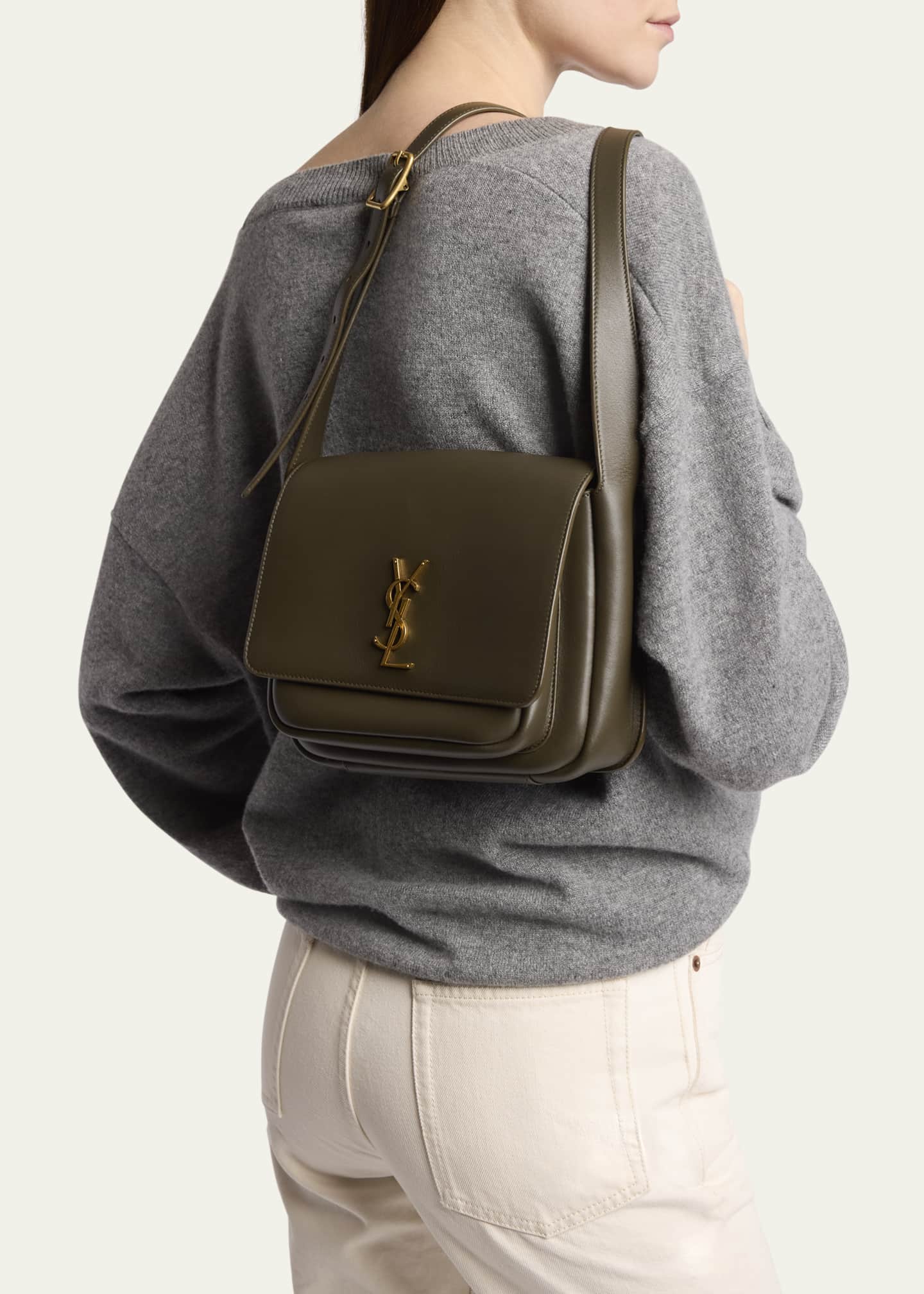 Saint Laurent Niki YSL Flap Crossbody Bag in Calfskin