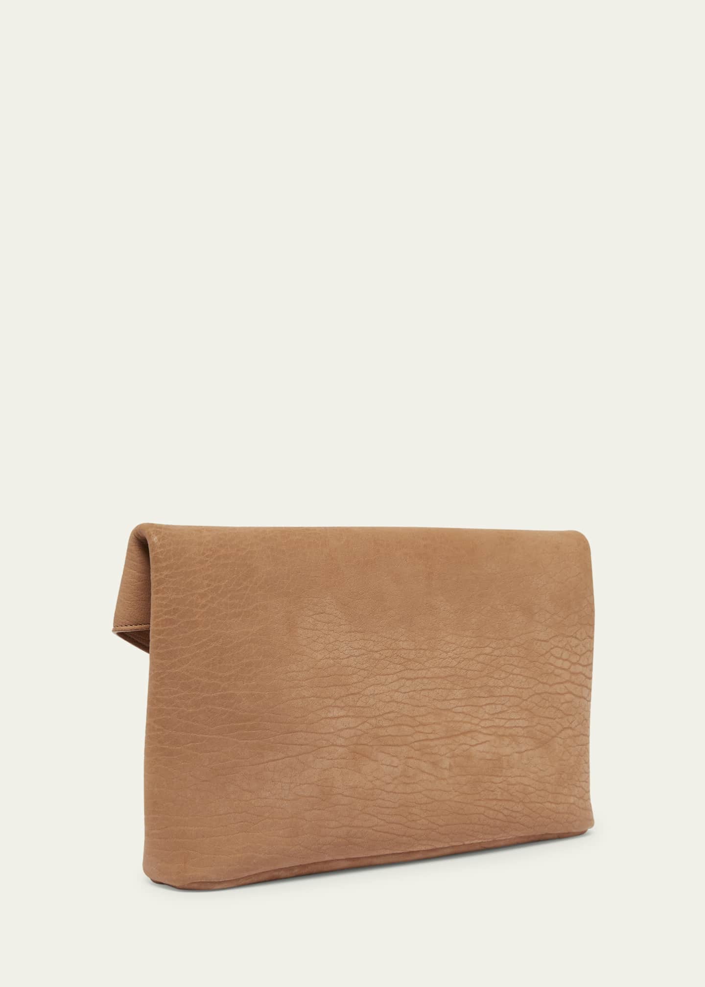 Saint Laurent Large YSL Envelope Pouch Clutch Bag in Pebbled Leather Image 3 of 5