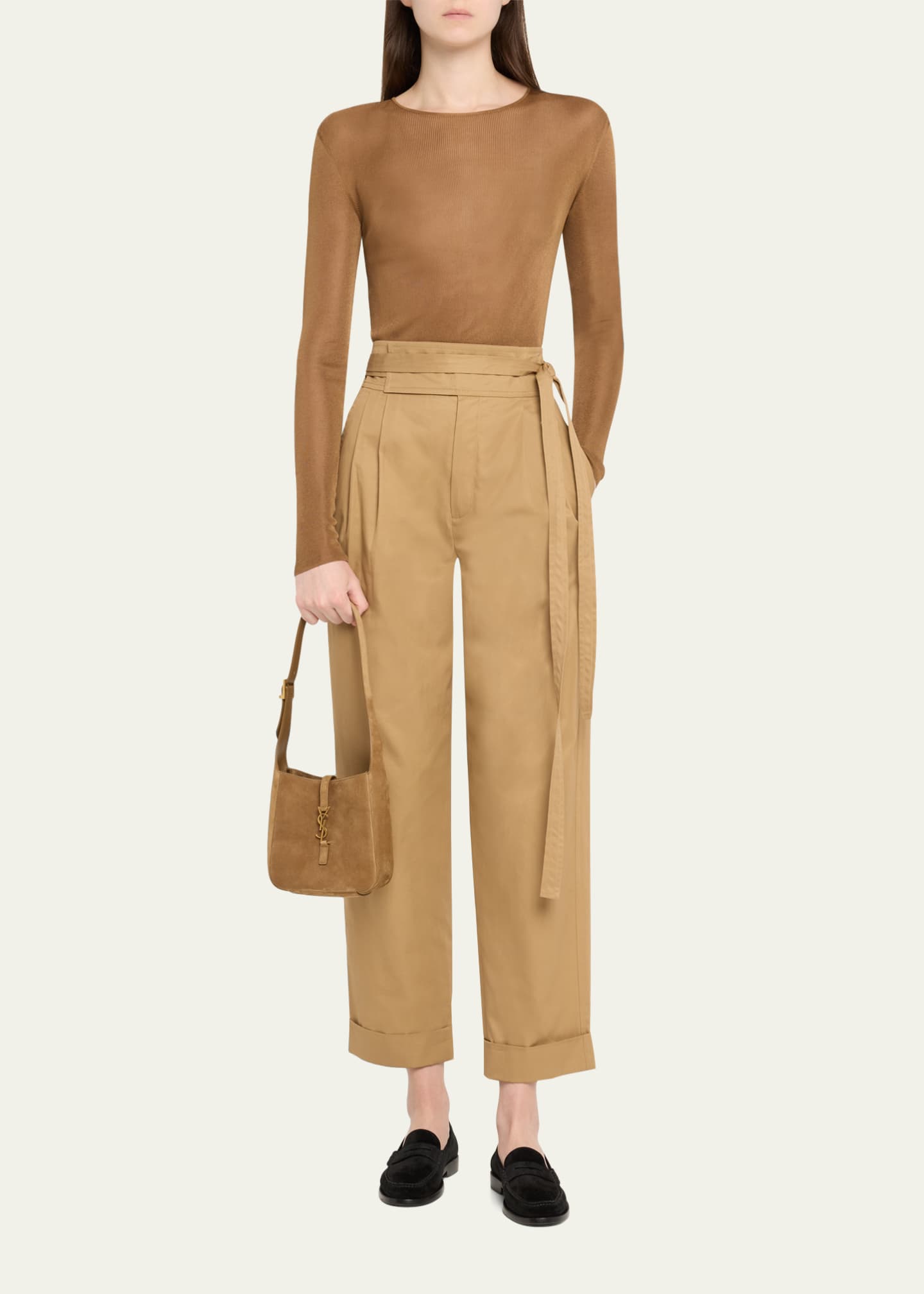 Saint Laurent Le 5 A 7 Baby YSL Hobo Bag in Suede Image 5 of 6