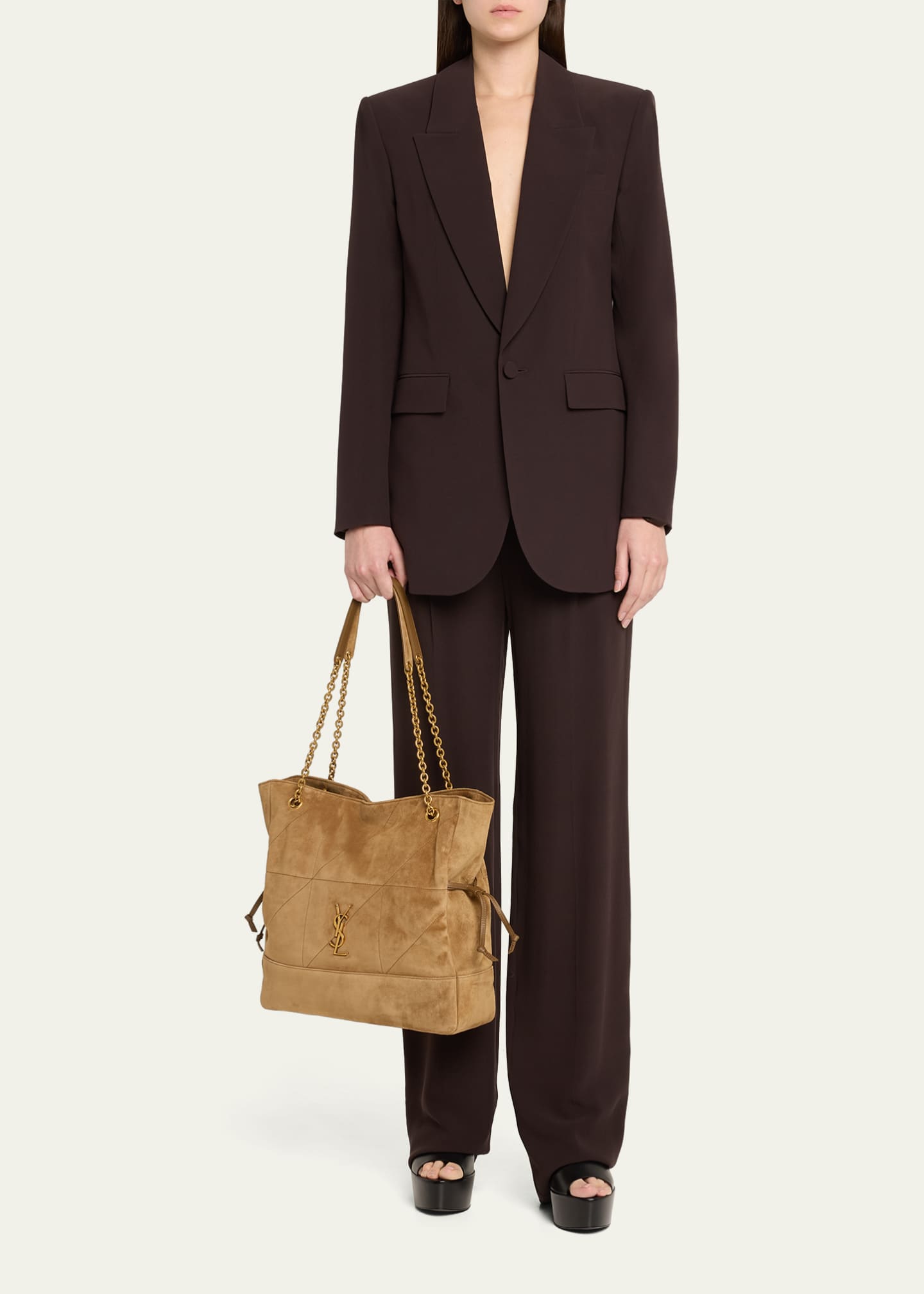 Saint Laurent Jamie 4.3 Drawstring Suede Shoulder Bag Image 5 of 6