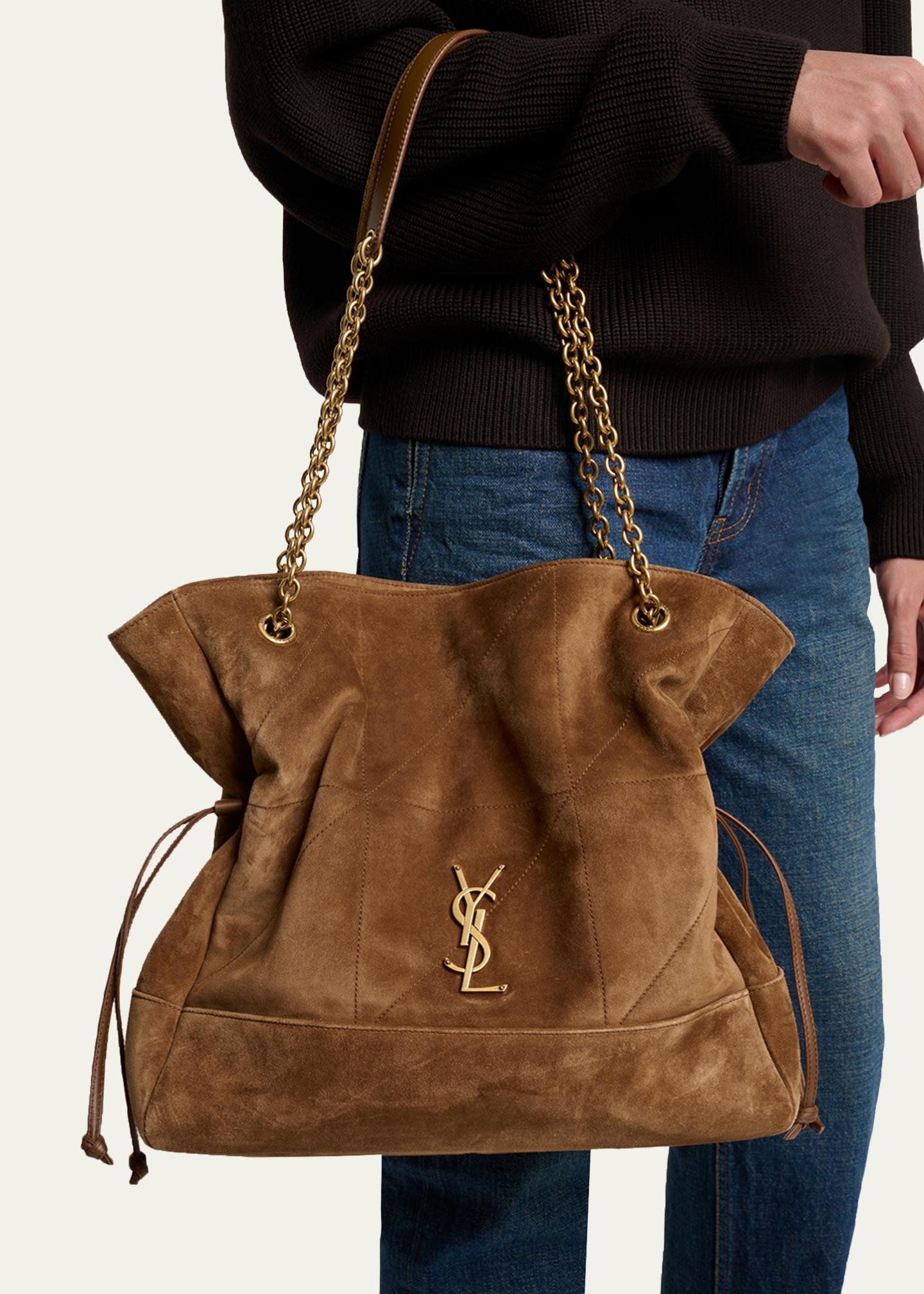 Saint Laurent YSL Envelope Flap Shoulder Bag in Suede  Yves Saint Laurent Brown Suede Shoulder Bag main image 1