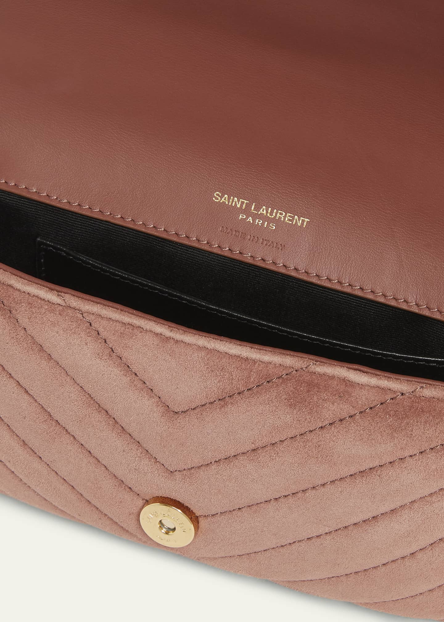 Saint Laurent College Mini Chain Shoulder Bag in Suede Image 4 of 5