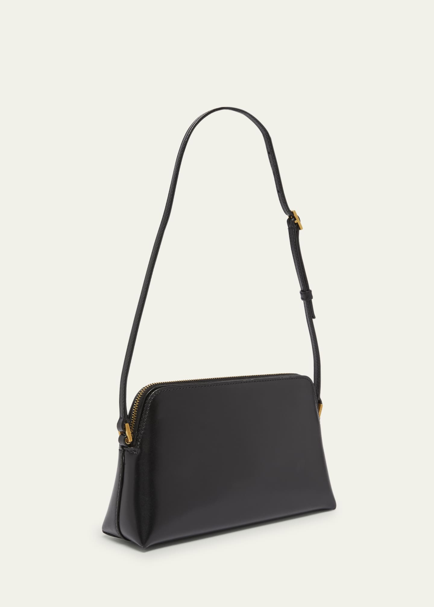 Saint Laurent Mini Pouch on Strap Shoulder Bag in Leather Image 3 of 5