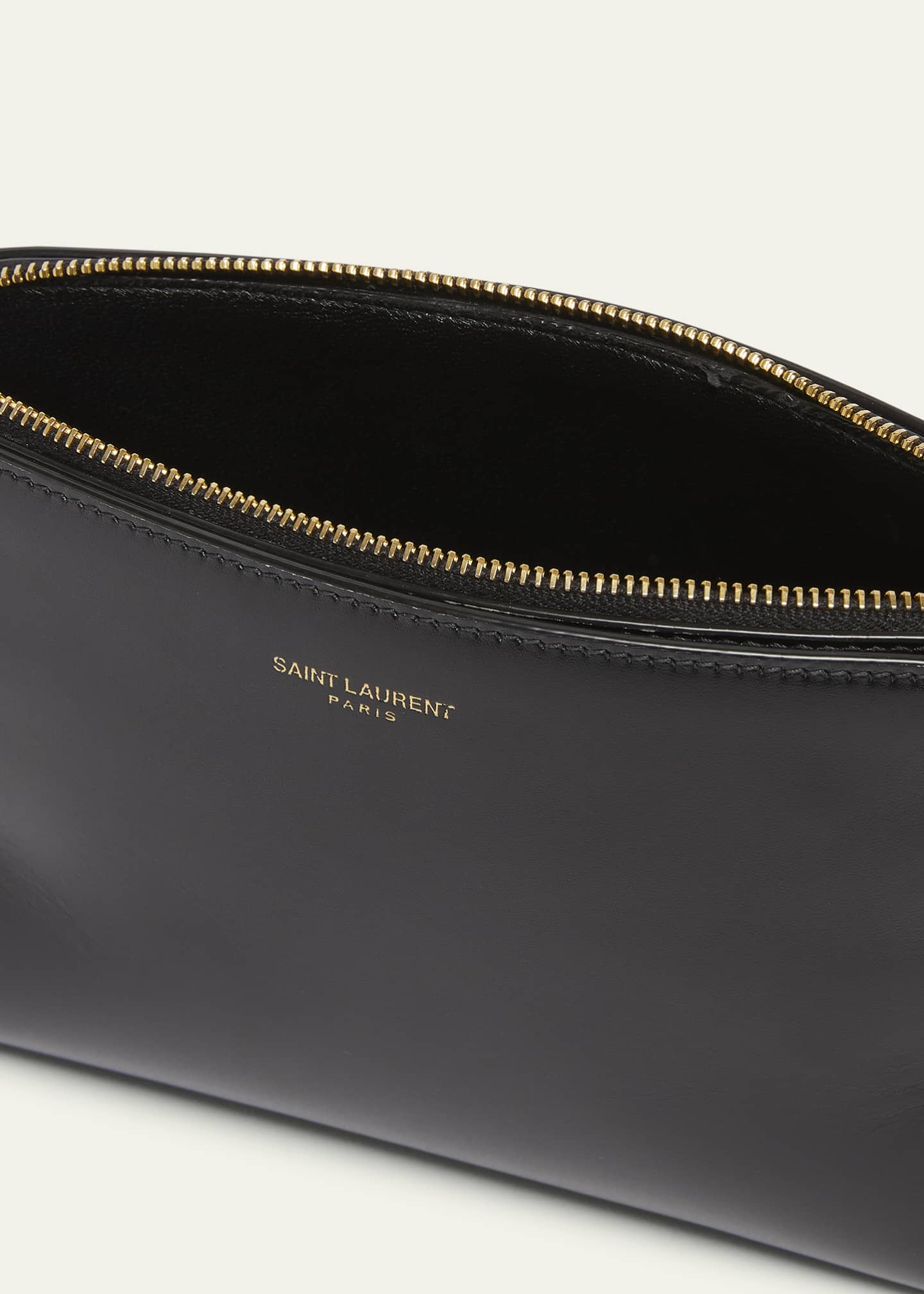 Saint Laurent Mini Pouch on Strap Shoulder Bag in Leather Image 4 of 5
