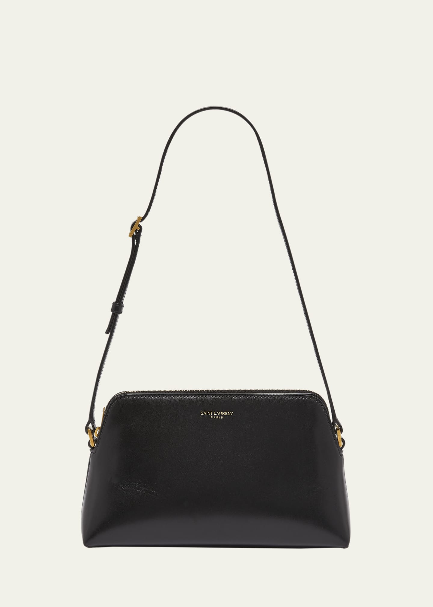 Saint Laurent Mini Pouch on Strap Shoulder Bag in Leather Image 1 of 5