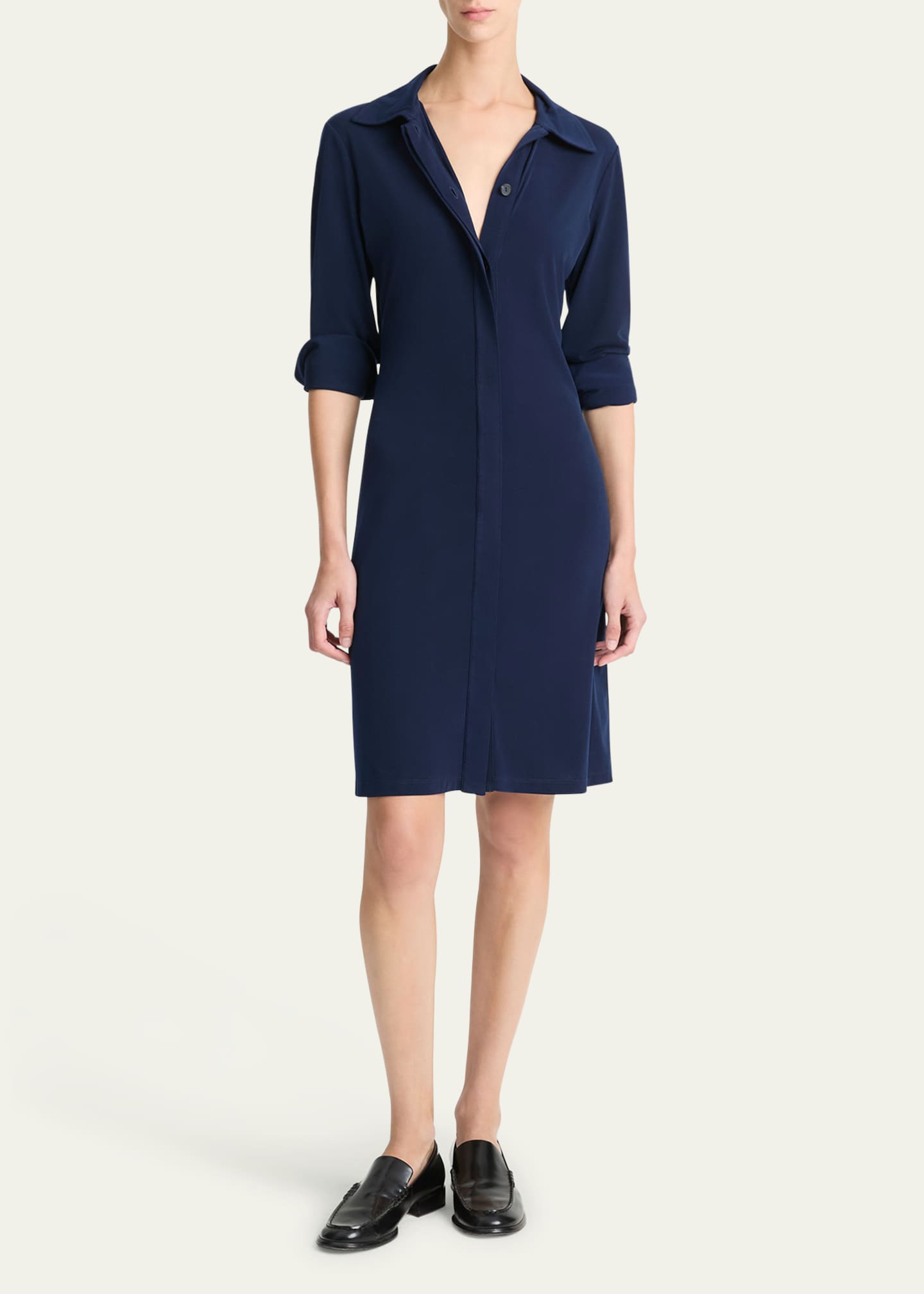 Vince Long-Sleeve Polo Shirtdress Image 2 of 4