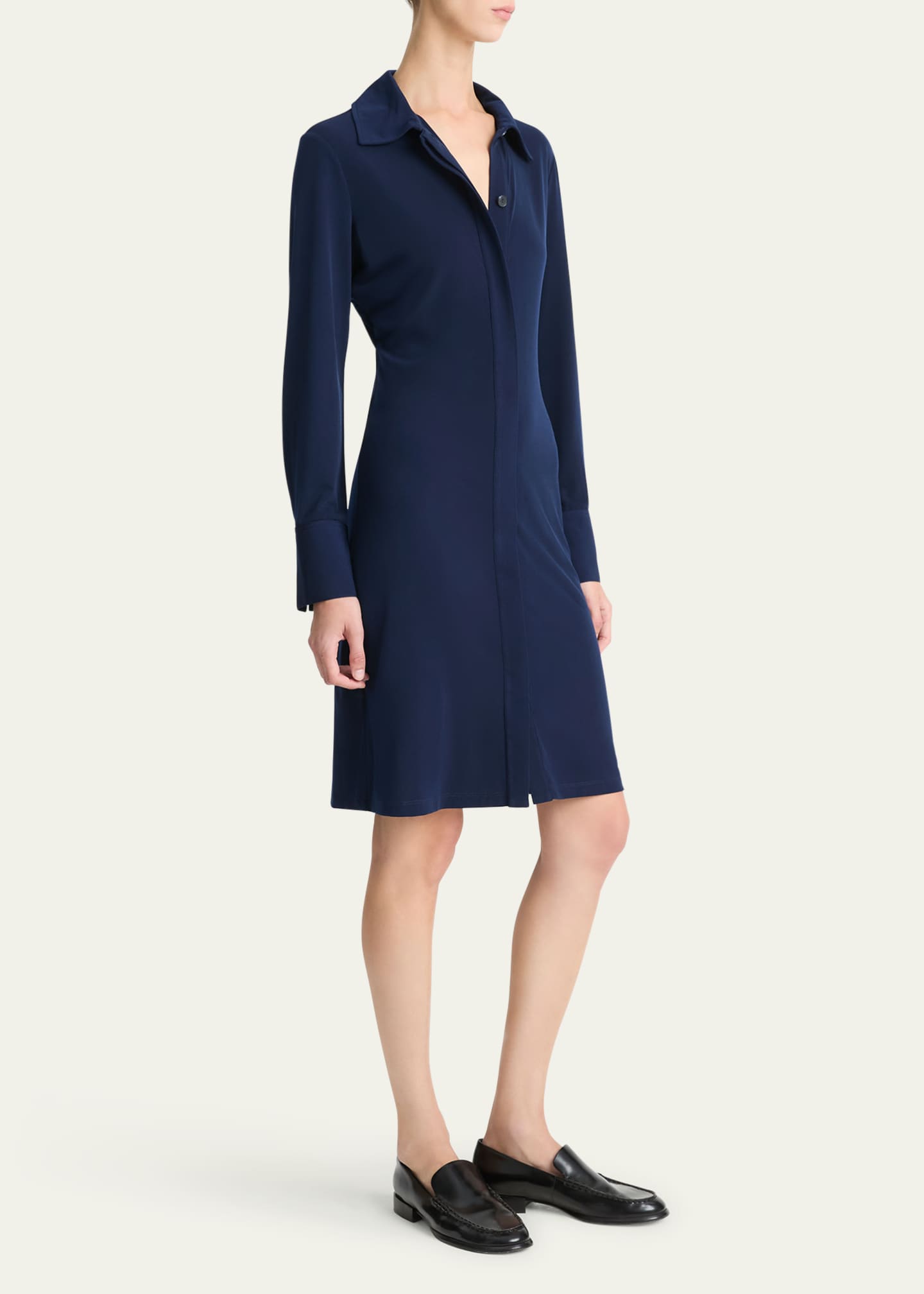 Vince Long-Sleeve Polo Shirtdress Image 4 of 4