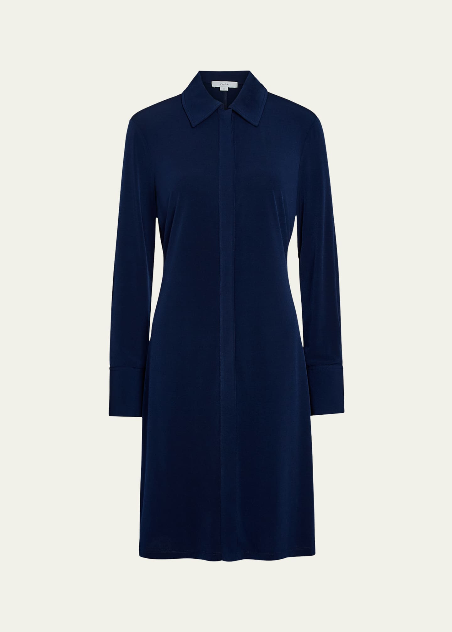 Vince Long-Sleeve Polo Shirtdress Image 1 of 4