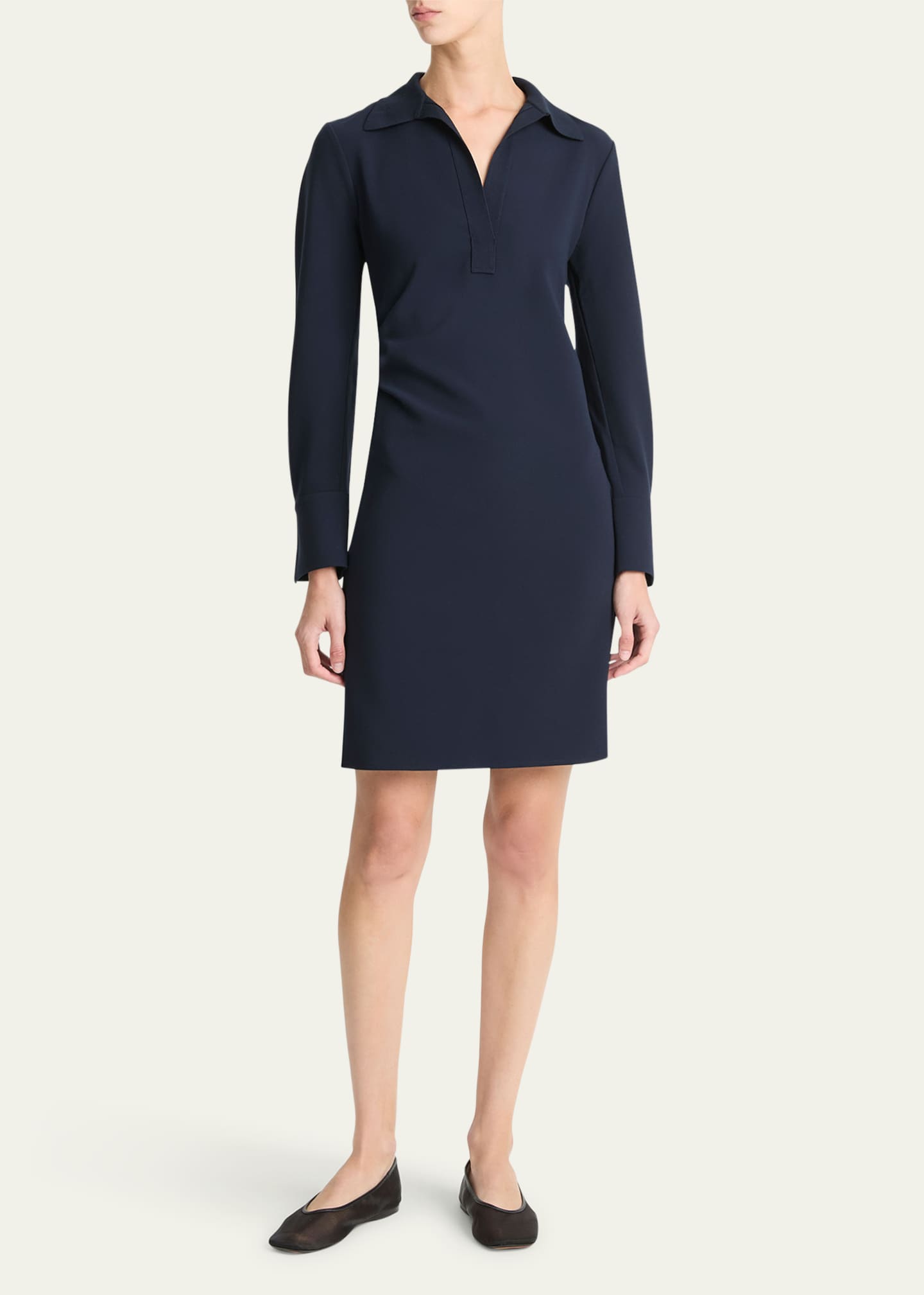 Vince Long-Sleeve Rugby Dress Image 2 of 4