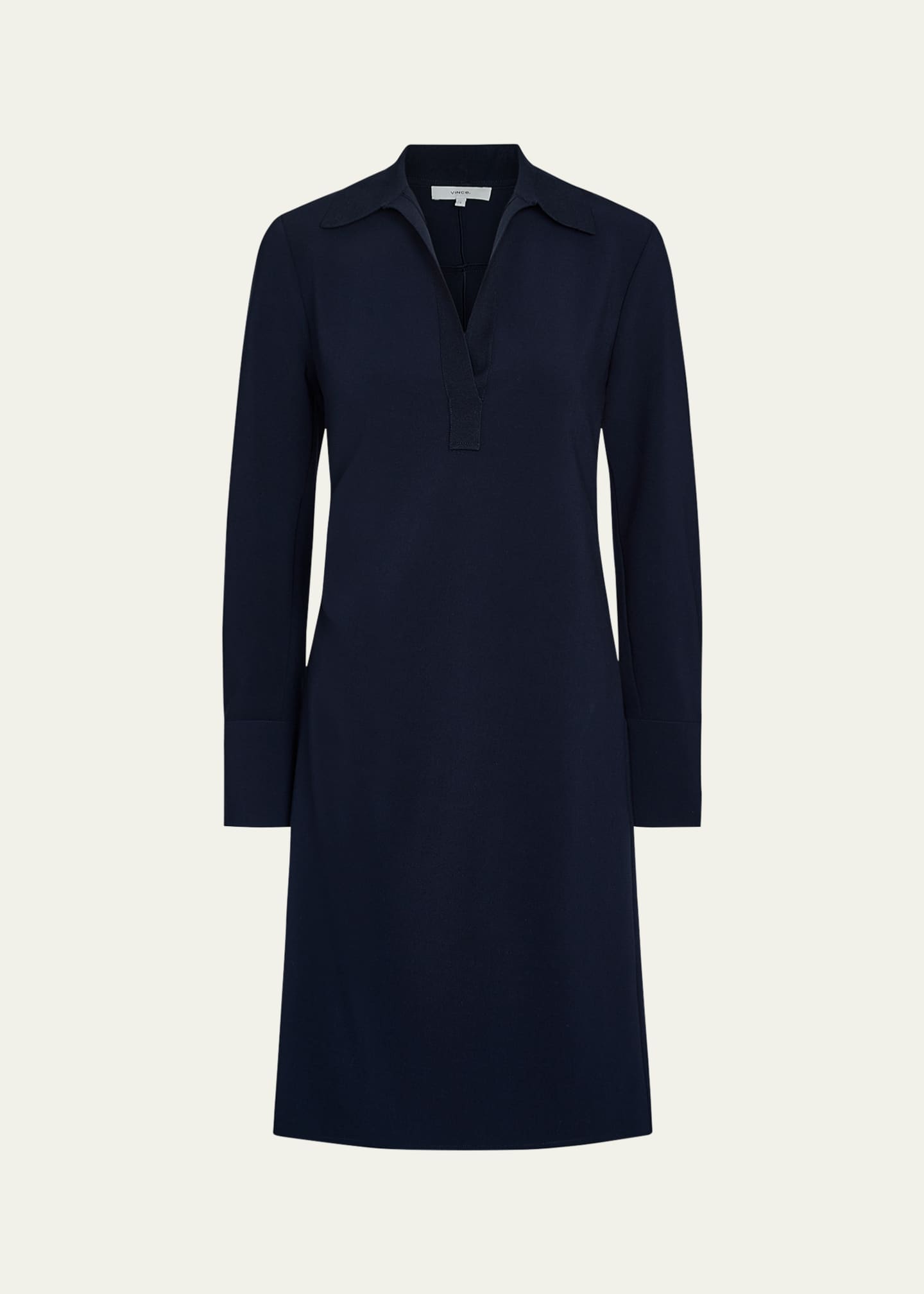 Vince Long-Sleeve Rugby Dress Image 1 of 4