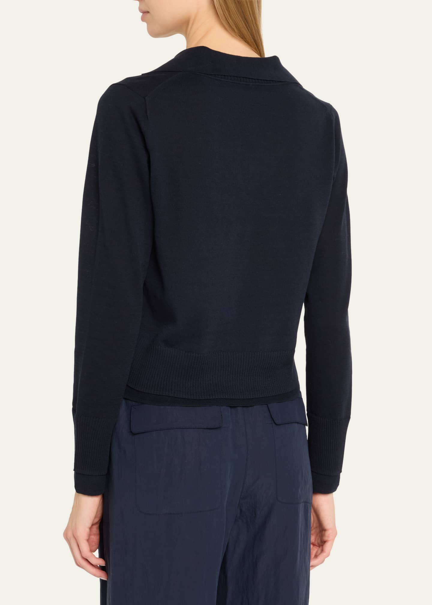 Fine Knit Layered Collared Sweater
