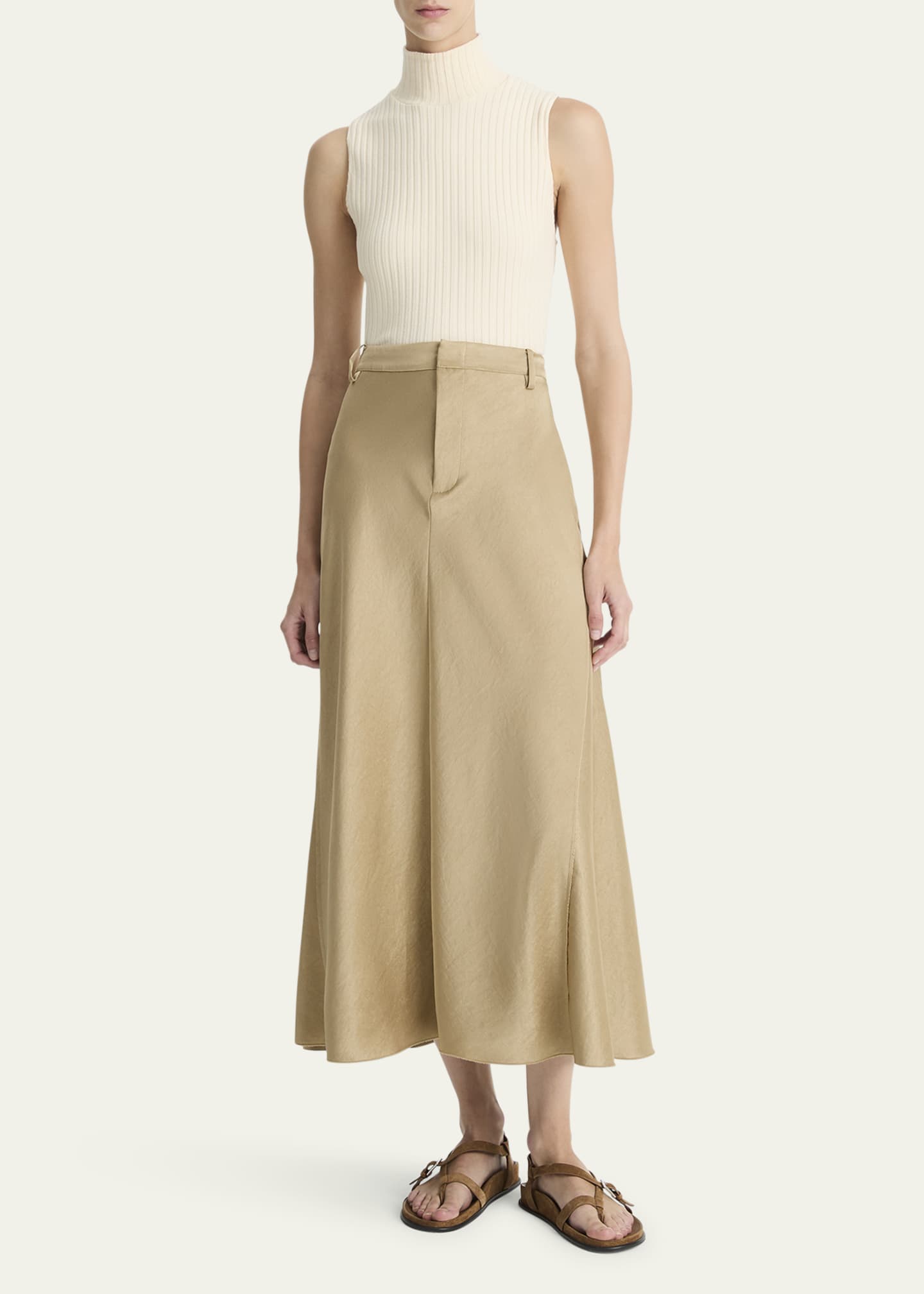 Vince Ribbed Sleeveless Turtleneck Top Image 2 of 4