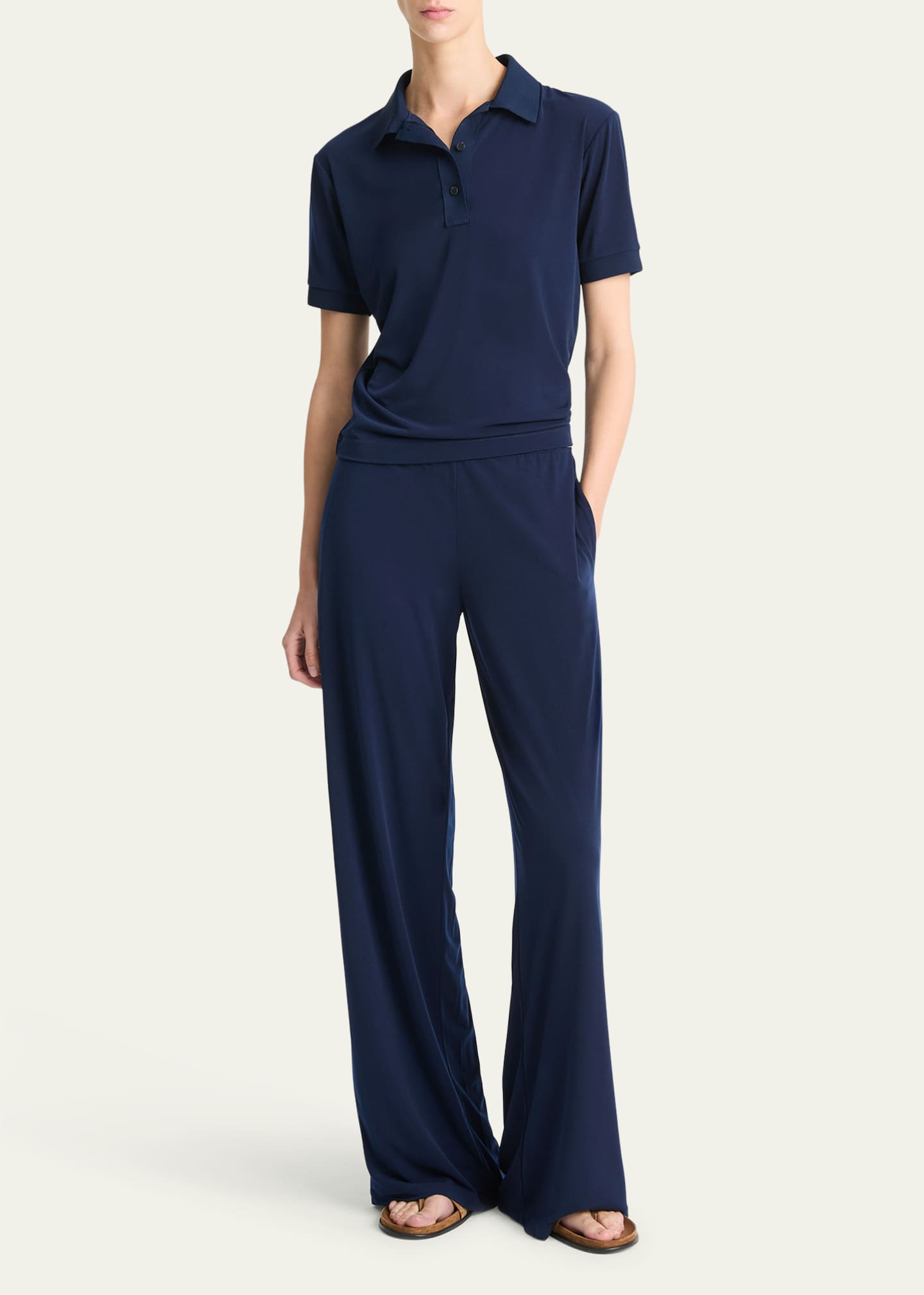 Vince Short-Sleeve Polo Top Image 2 of 4