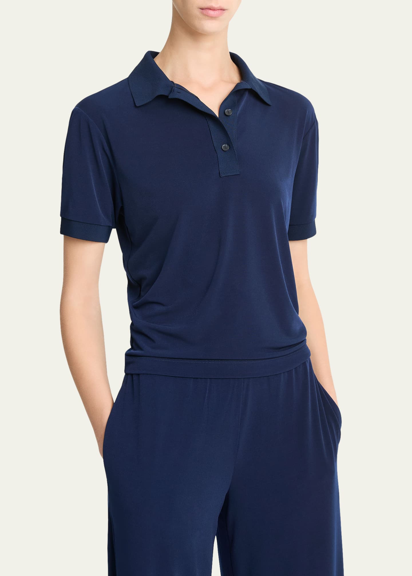 Vince Short-Sleeve Polo Top Image 4 of 4