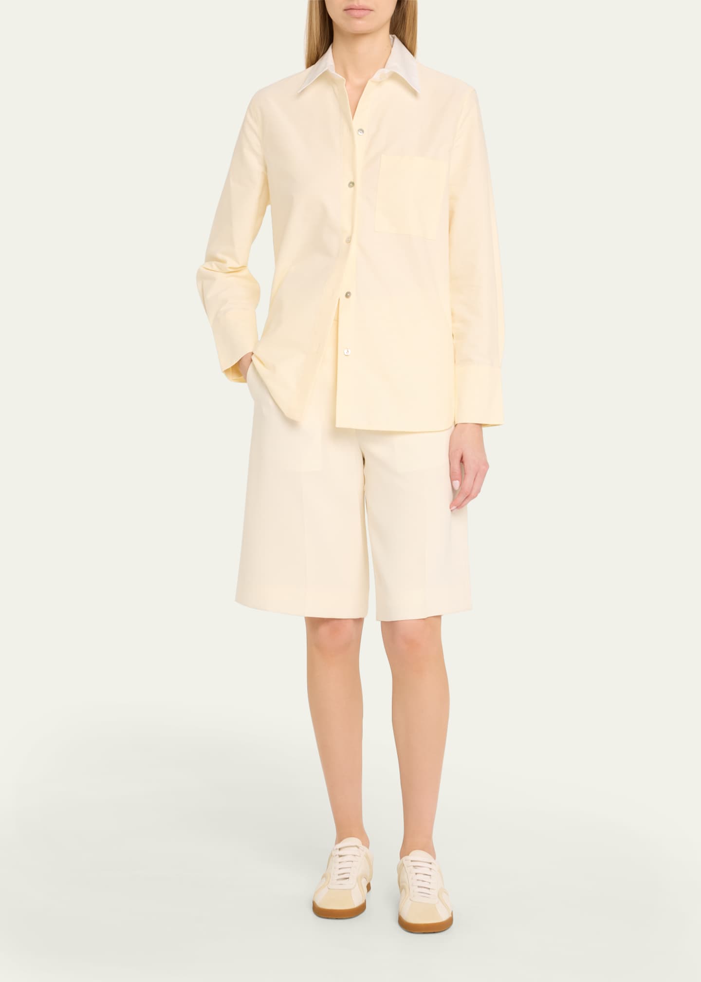 Vince Classic Oxford Shirt with Contrast Collar Image 2 of 5