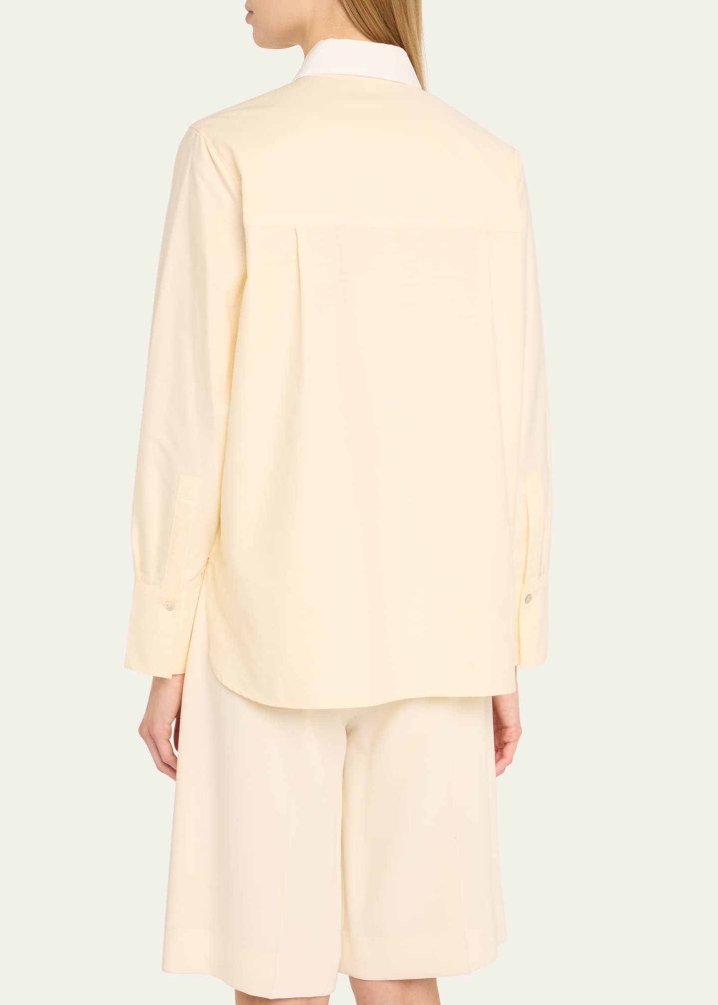 Vince Classic Oxford Shirt with Contrast Collar Image 3 of 5