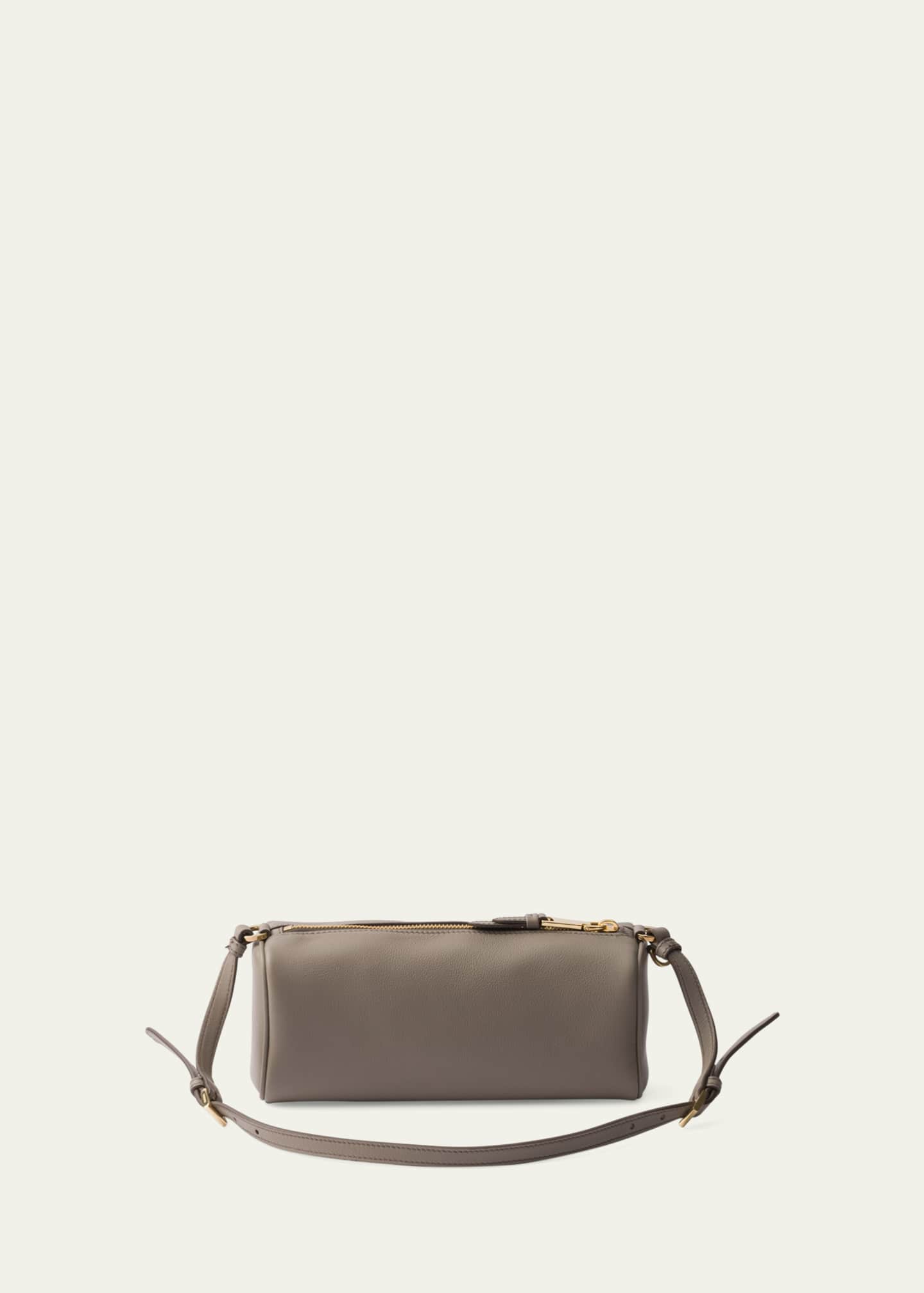 Prada Soft Grain Leather Shoulder Bag Image 3 of 4