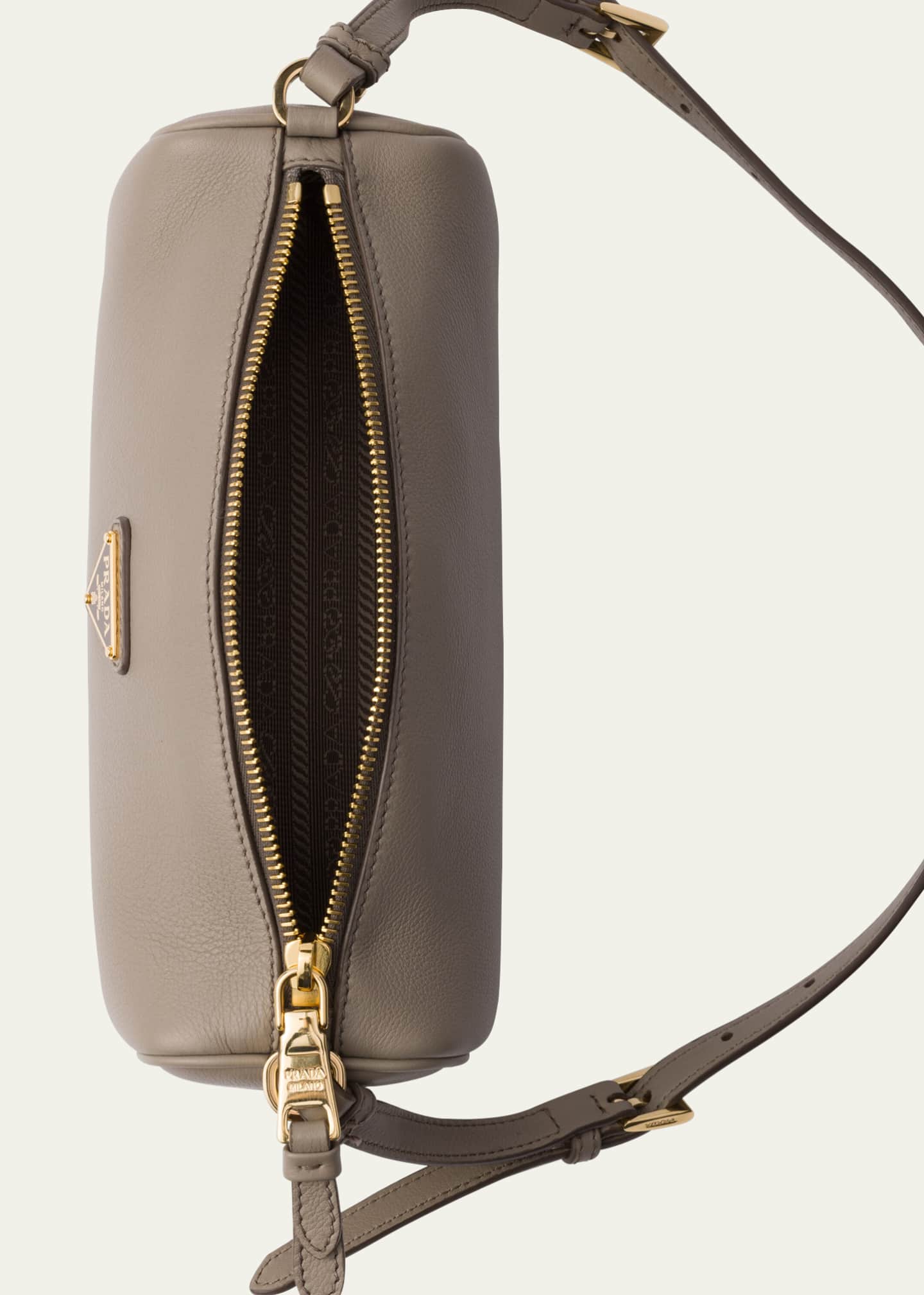 Prada Soft Grain Leather Shoulder Bag Image 4 of 4