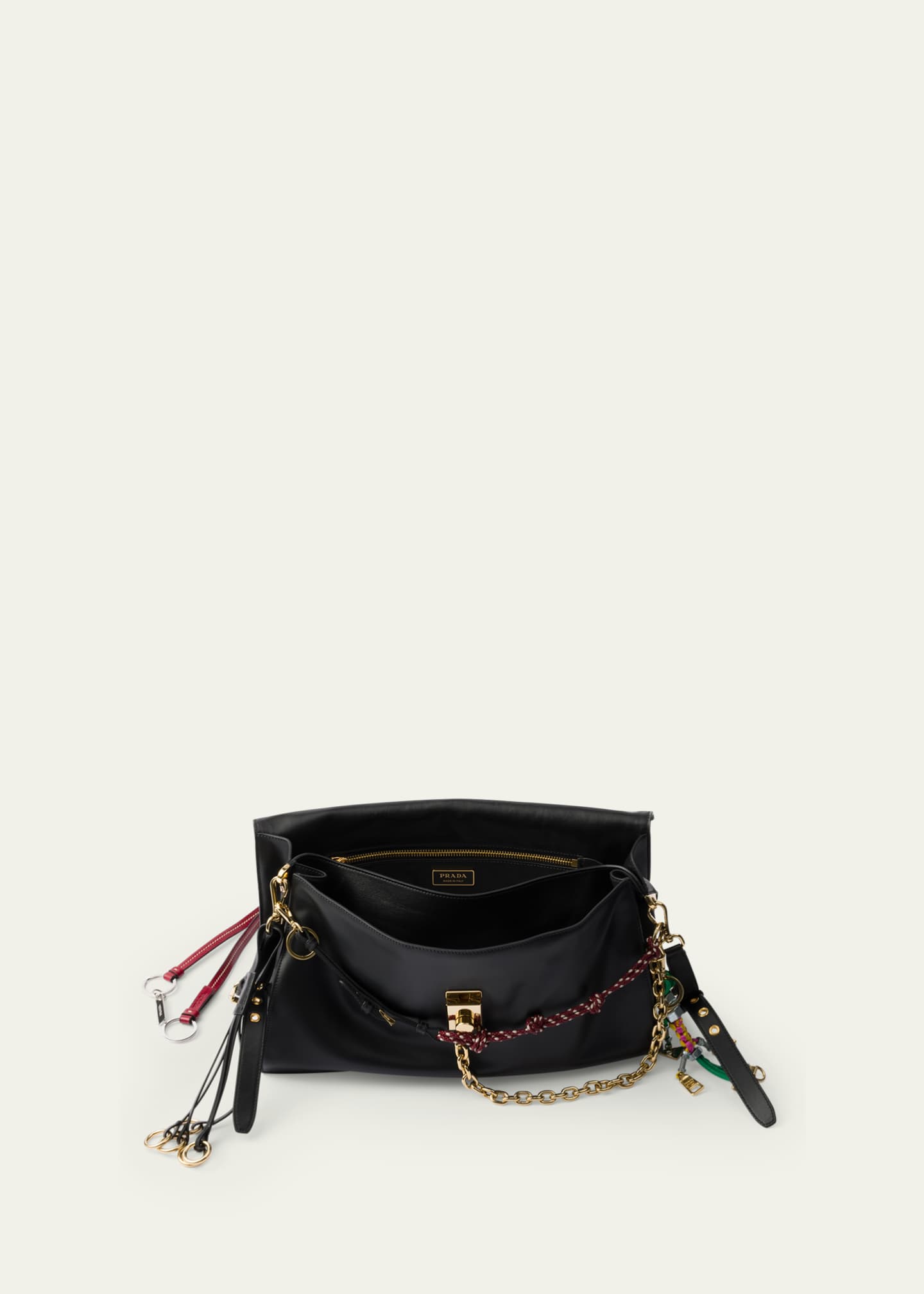 Prada Soft Sound Leather Shoulder Bag Image 4 of 5