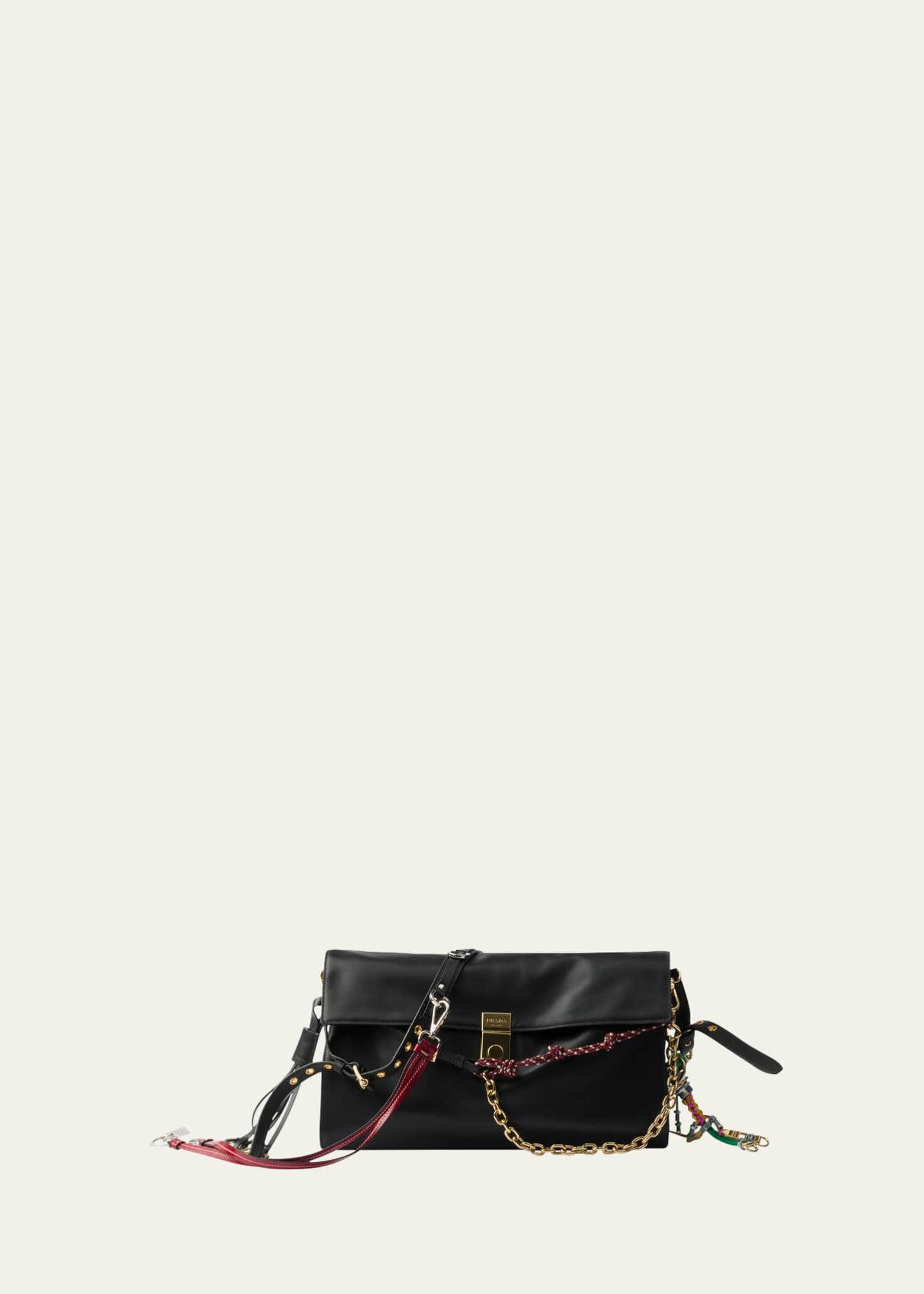 Prada Soft Sound Leather Shoulder Bag Image 1 of 5