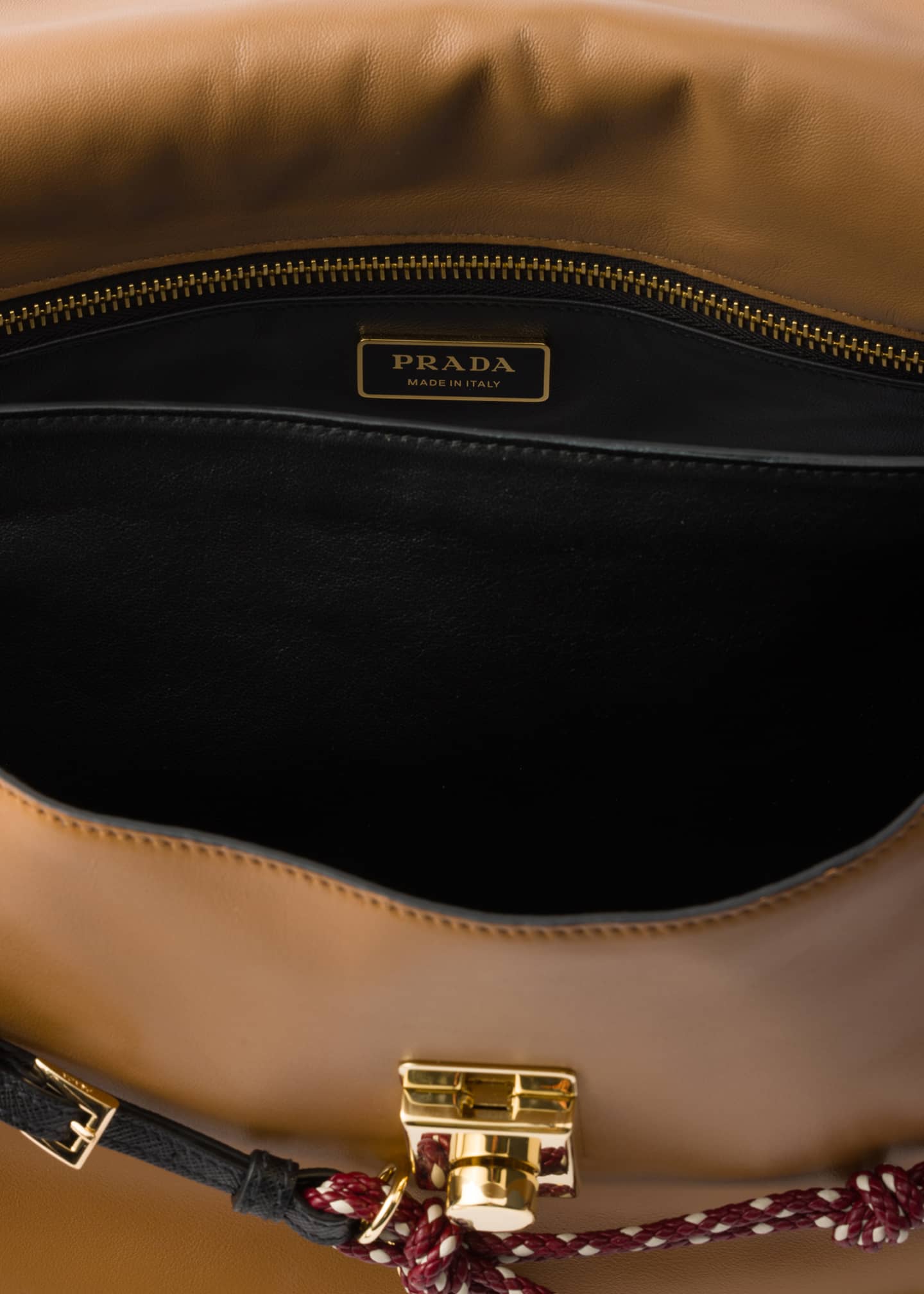 Prada Soft Sound Leather Shoulder Bag Image 3 of 3