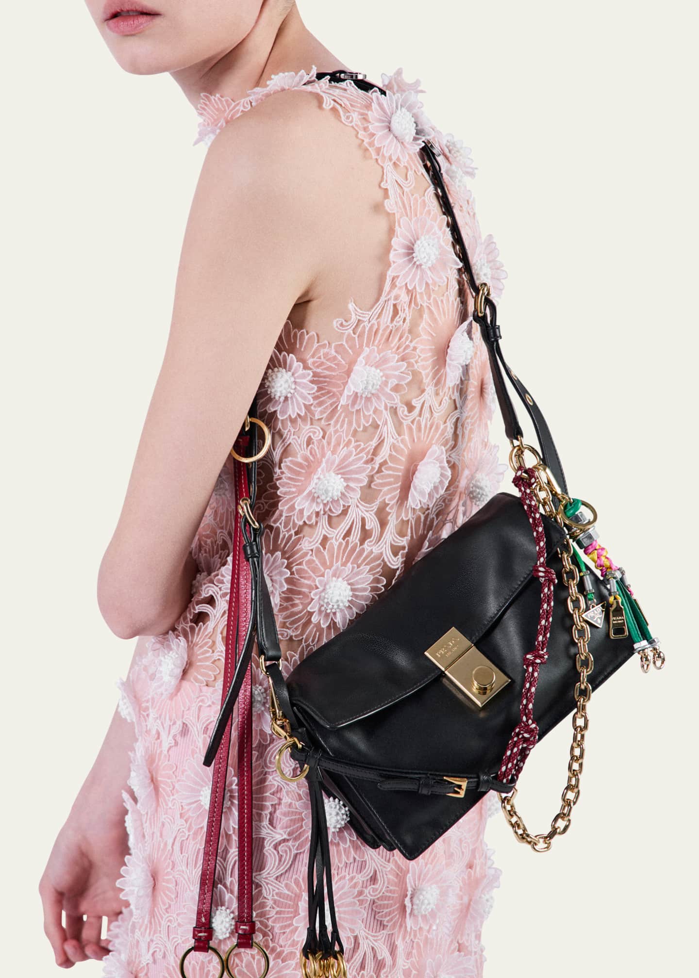 Prada Soft Sound Leather Shoulder Bag Bergdorf Goodman