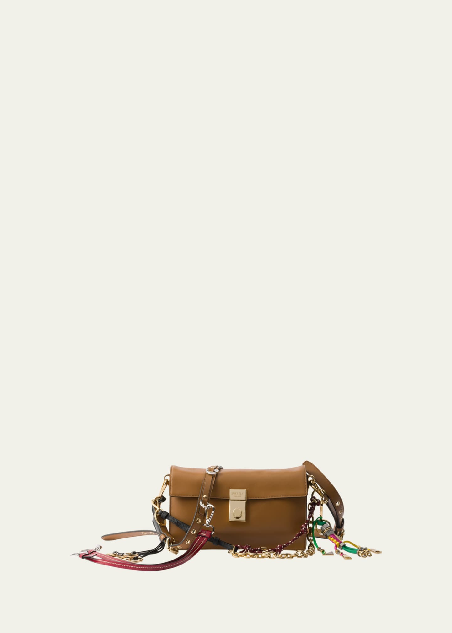 Prada Small Soft Sound Leather Shoulder Bag - Bergdorf Goodman