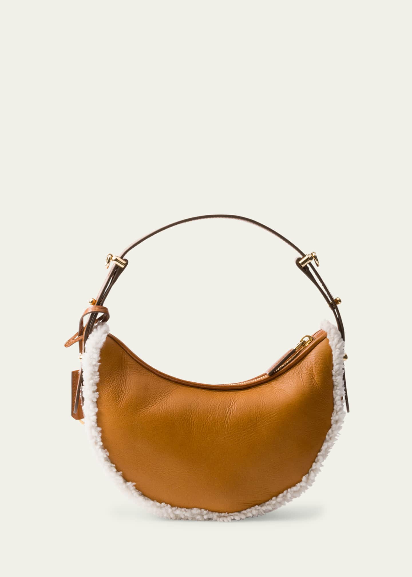 Prada Arque Sheep Shearling Shoulder Bag Image 3 of 5
