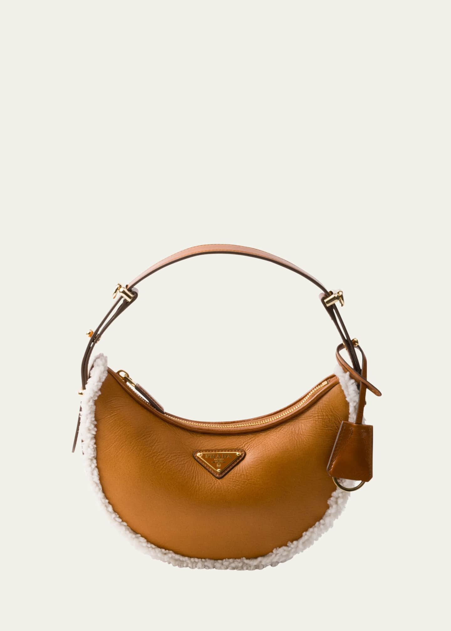 Prada Arque Sheep Shearling Shoulder Bag Image 1 of 5